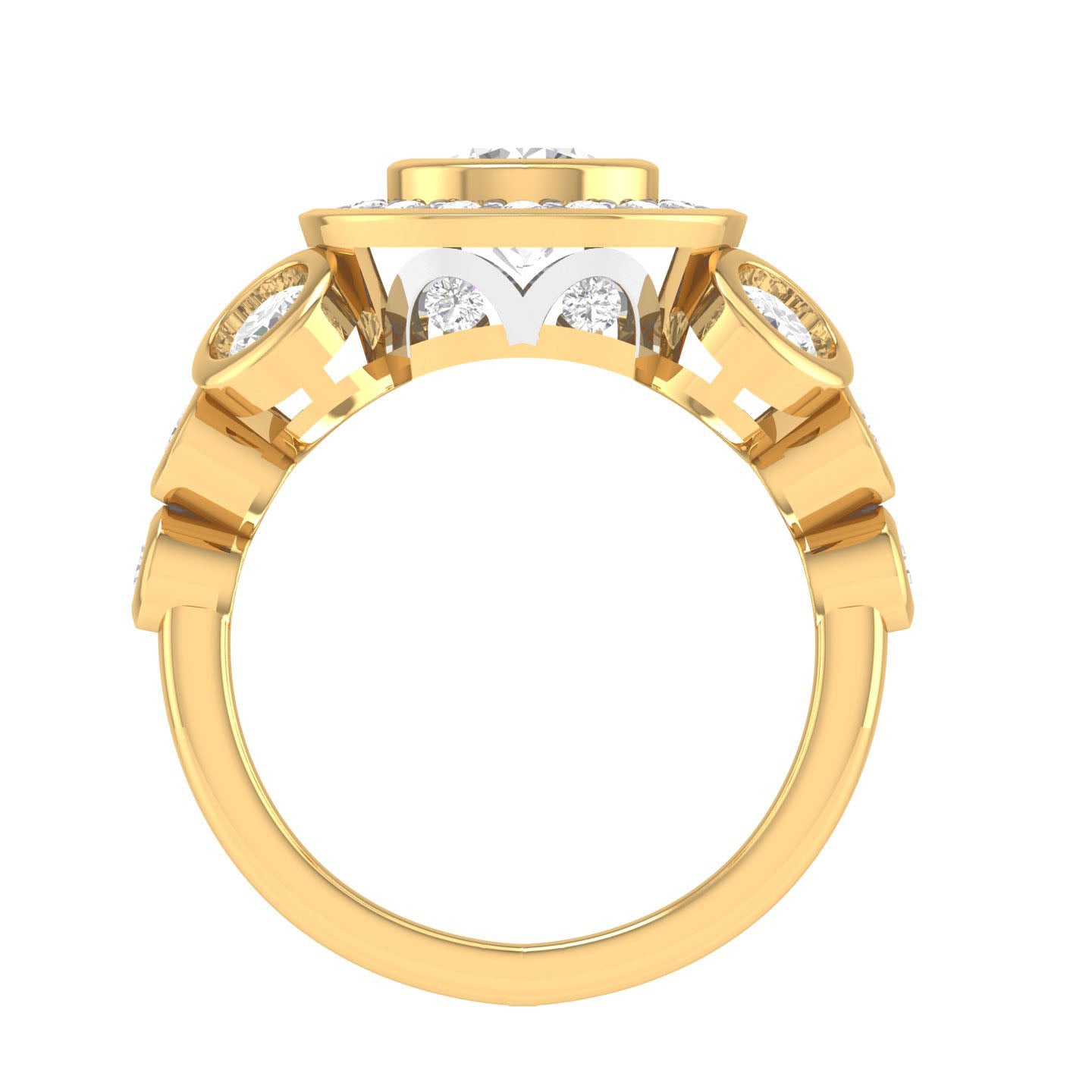 Yellow Gold Plated Sterling Silver Ring