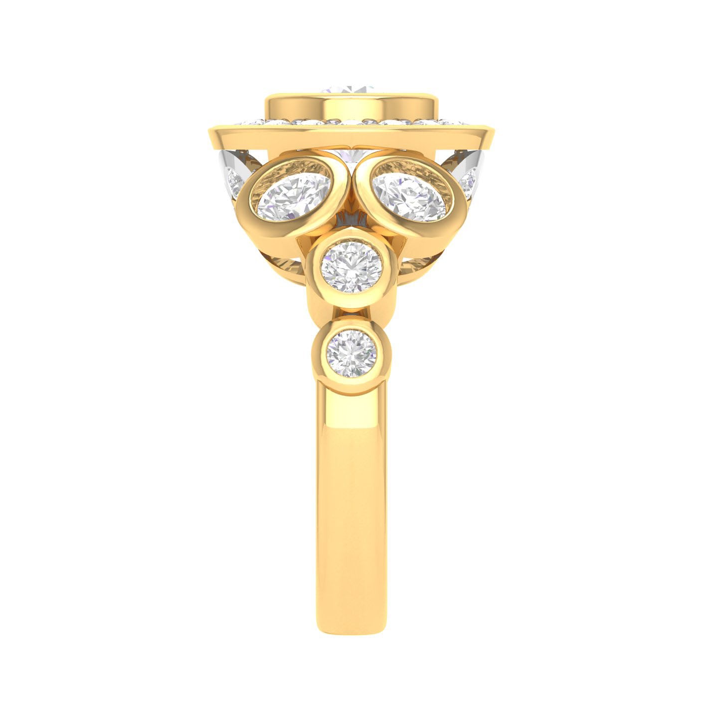 Yellow Gold Plated Sterling Silver Ring