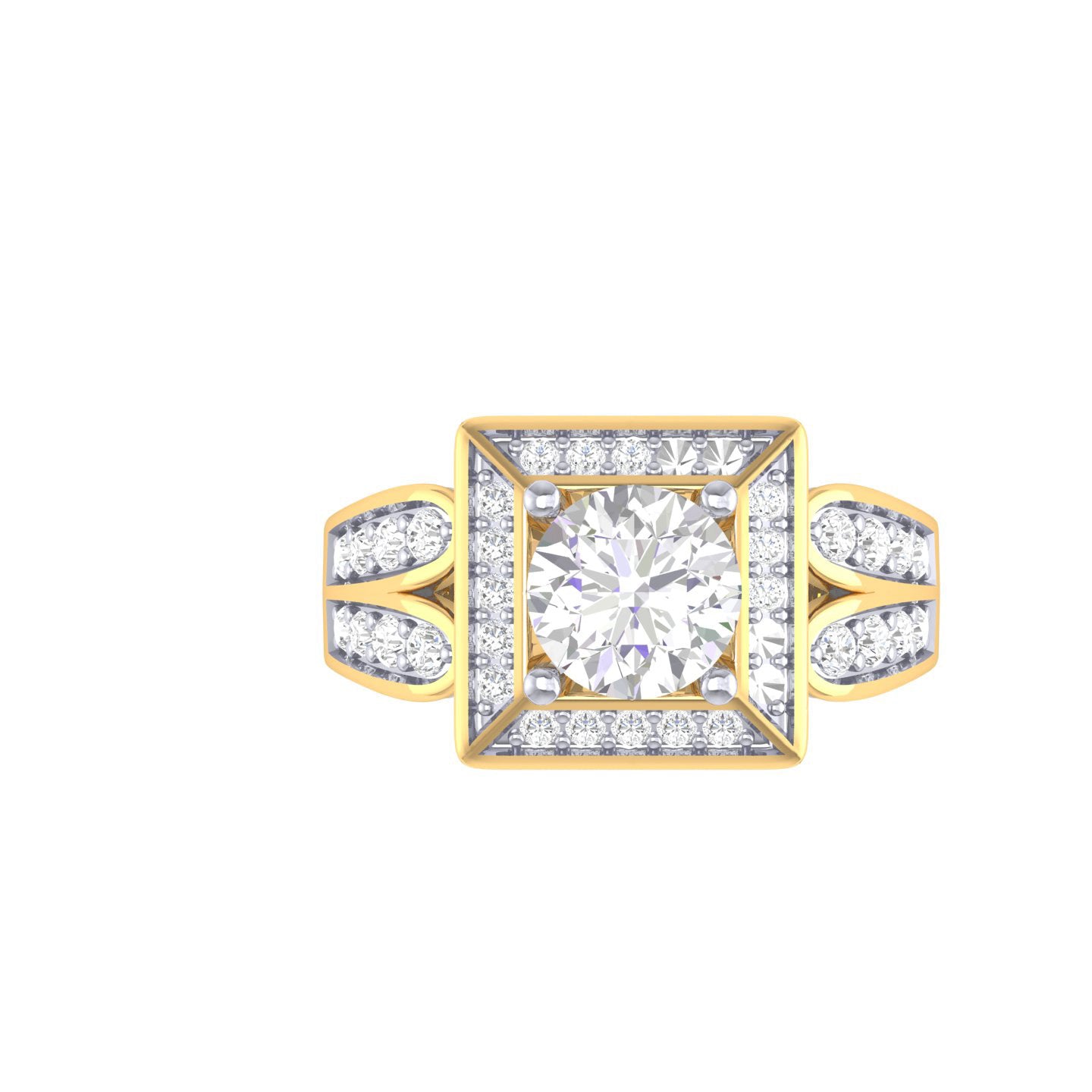 Yellow Gold Plated Sterling Silver Ring