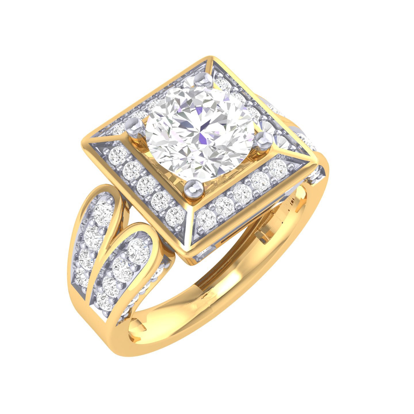 Yellow Gold Plated Sterling Silver Ring