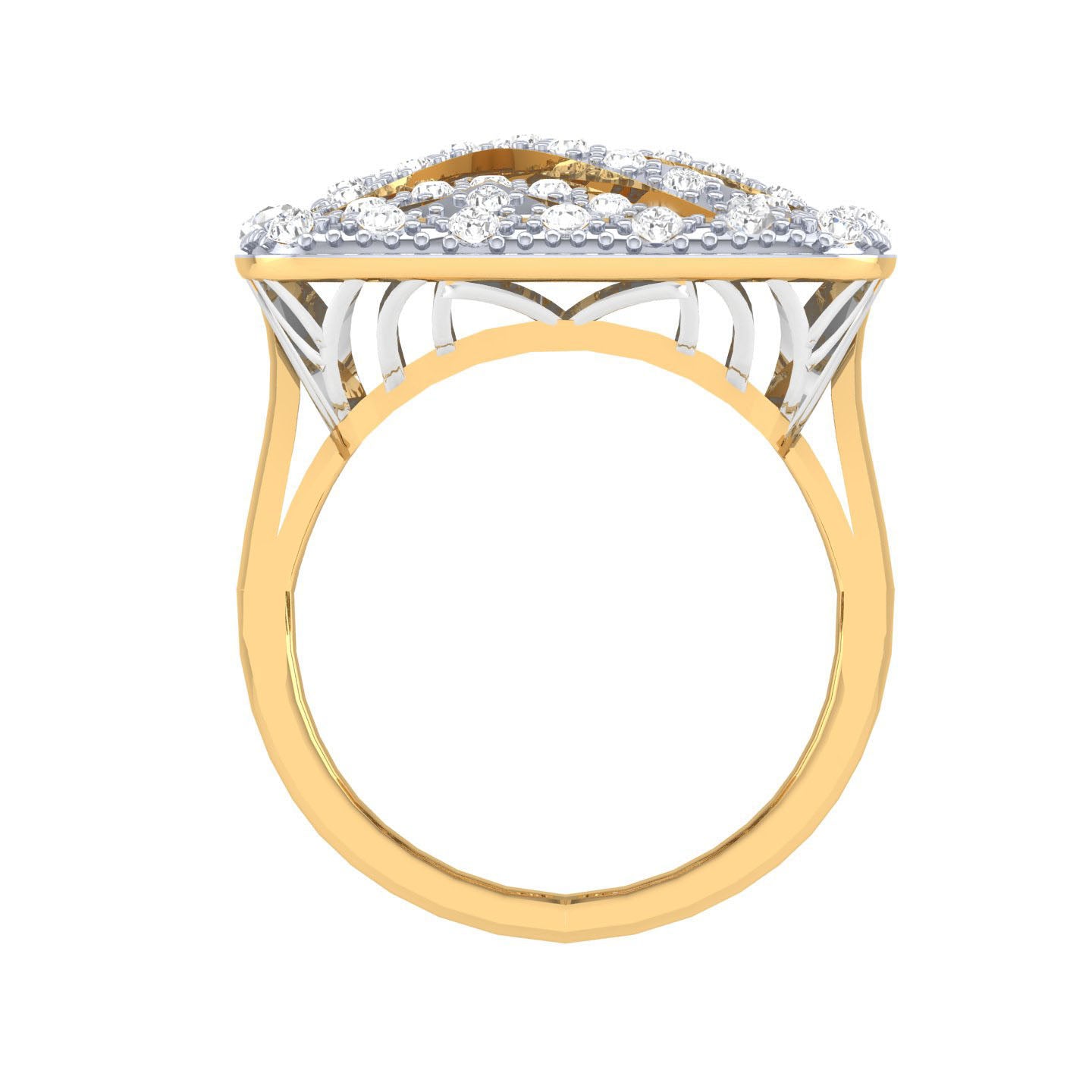 Yellow Gold Plated Sterling Silver Ring