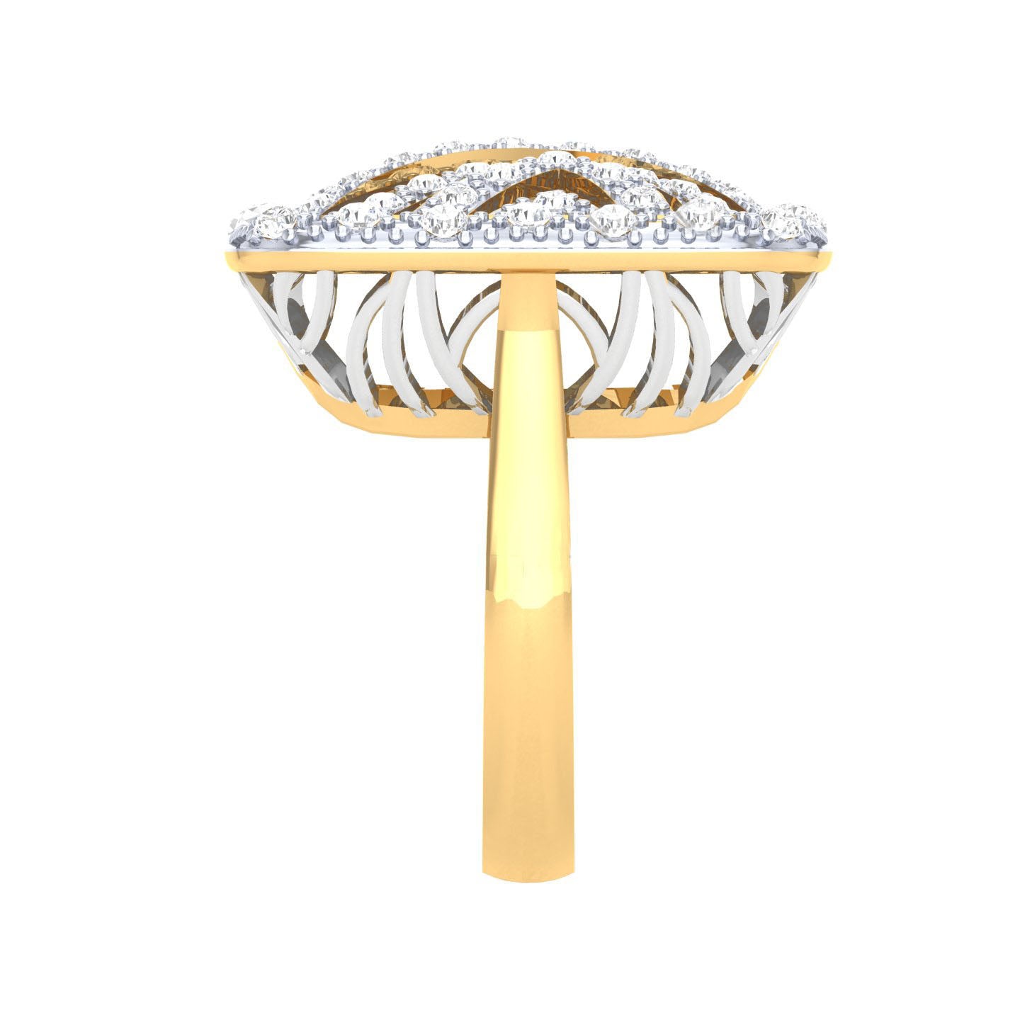 Yellow Gold Plated Sterling Silver Ring