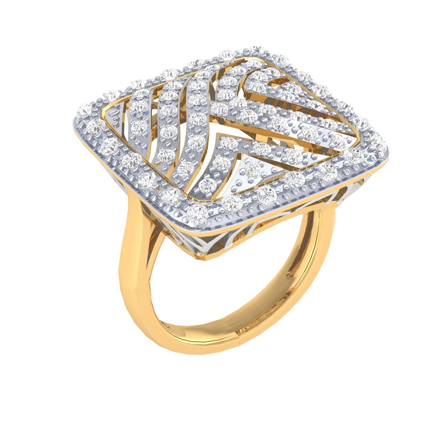 Yellow Gold Plated Sterling Silver Ring
