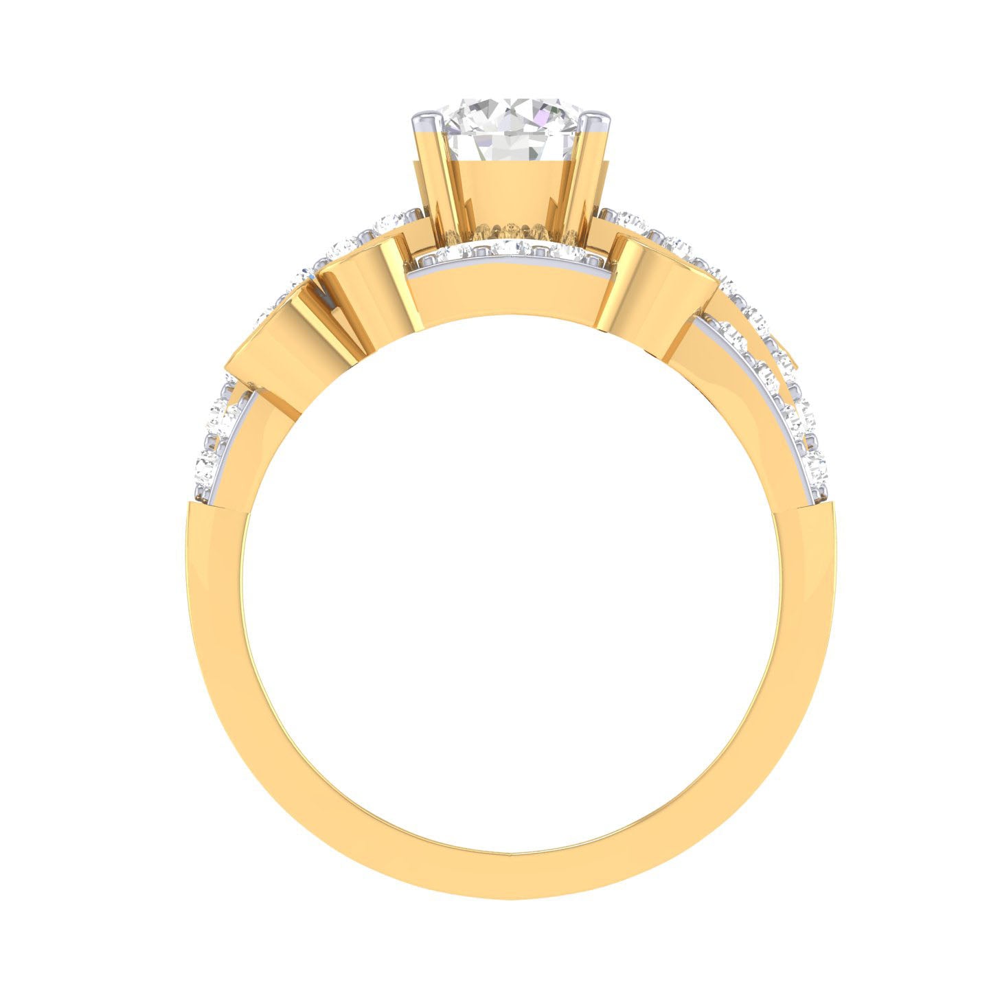 Yellow Gold Plated Sterling Silver Ring