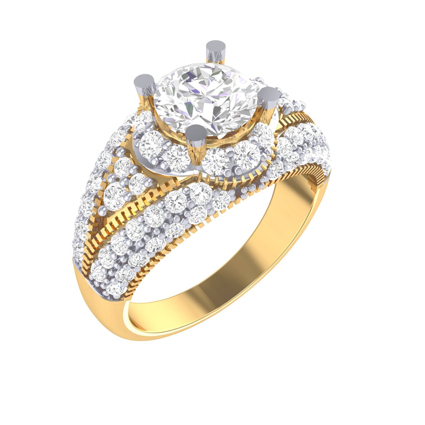 Yellow Gold Plated Sterling Silver Ring