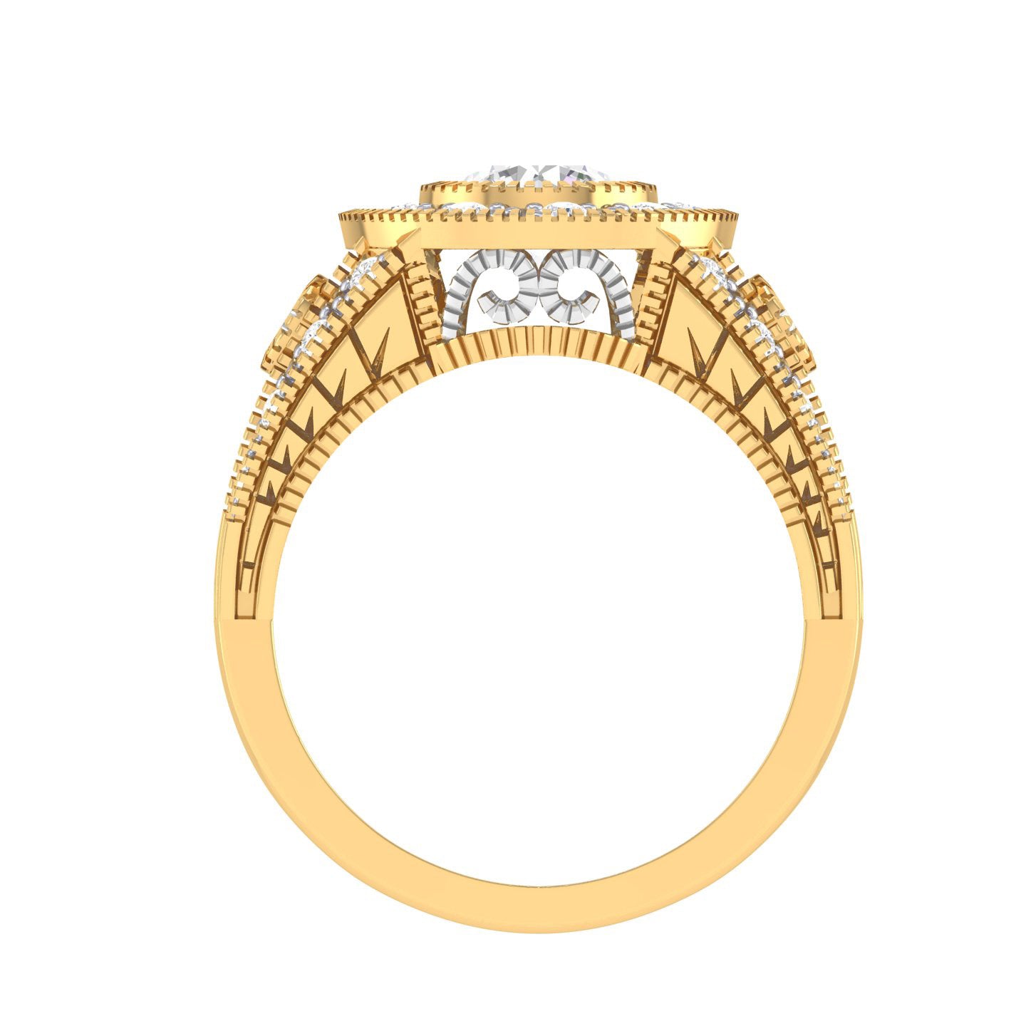 Yellow Gold Plated Sterling Silver Ring