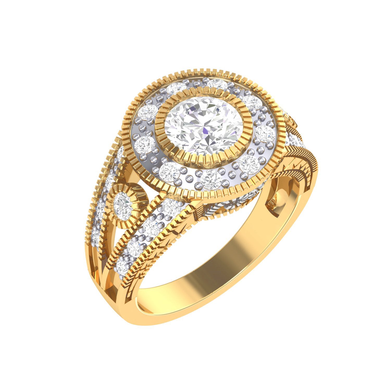 Yellow Gold Plated Sterling Silver Ring