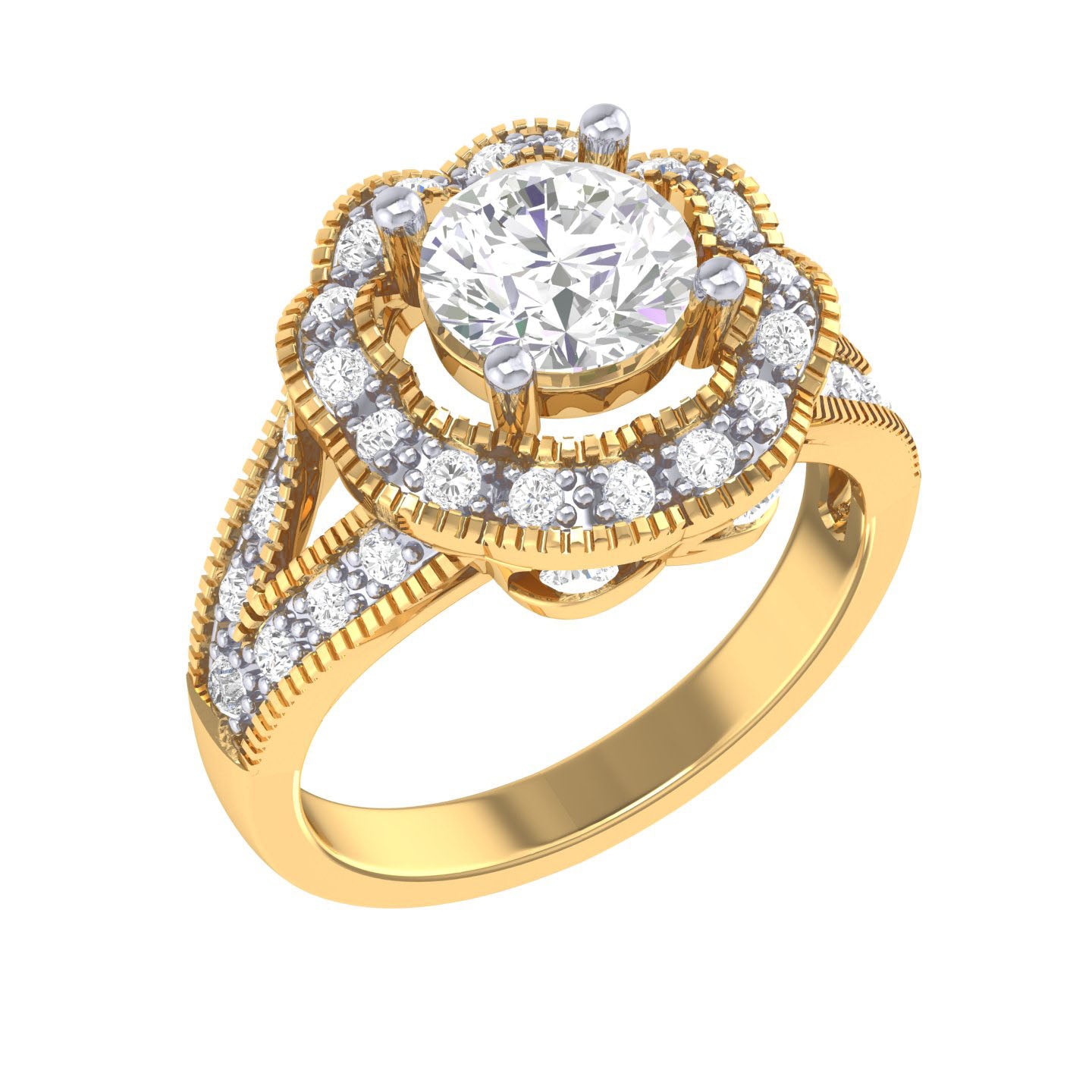 Yellow Gold Plated Sterling Silver Ring