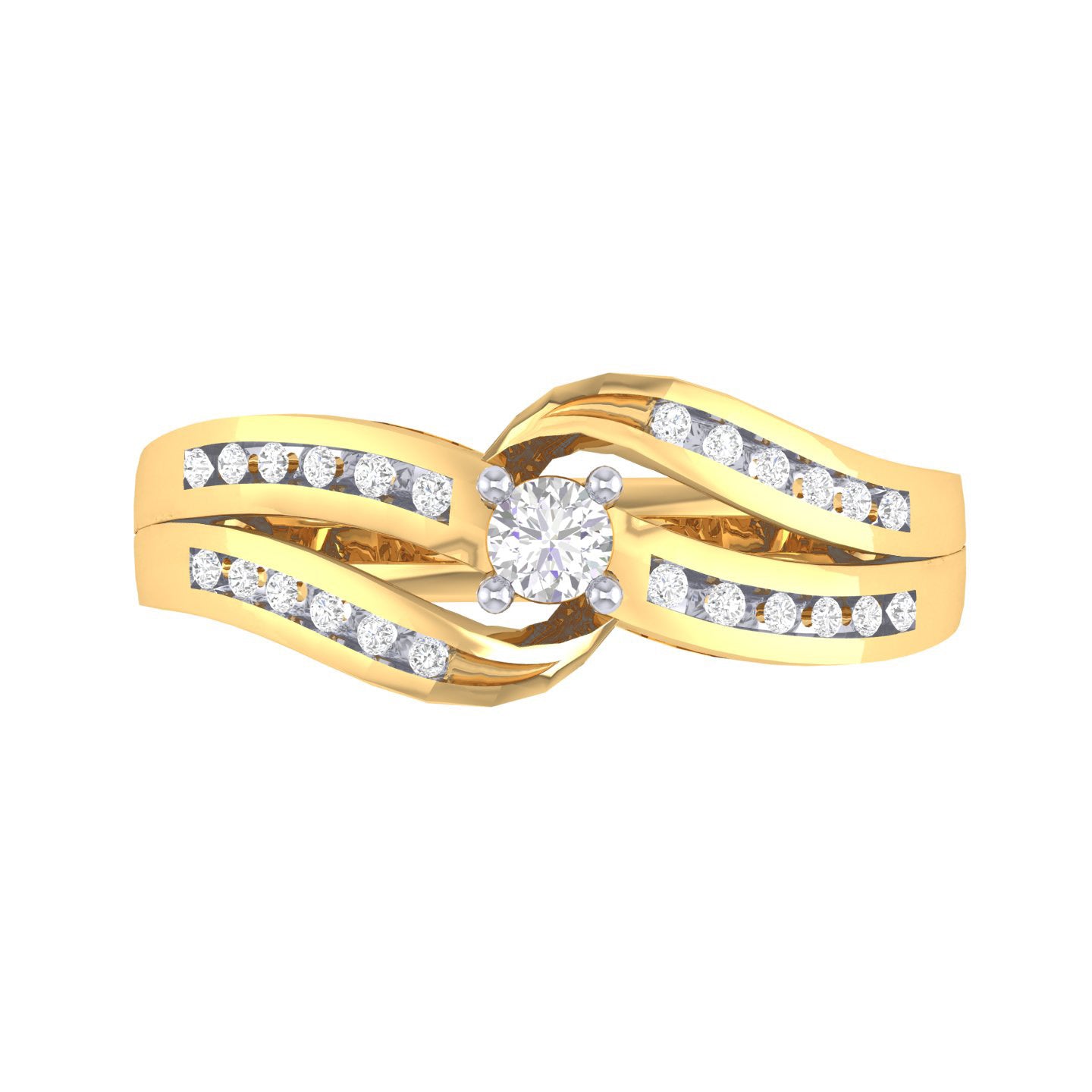 Yellow Gold Plated Sterling Silver Ring