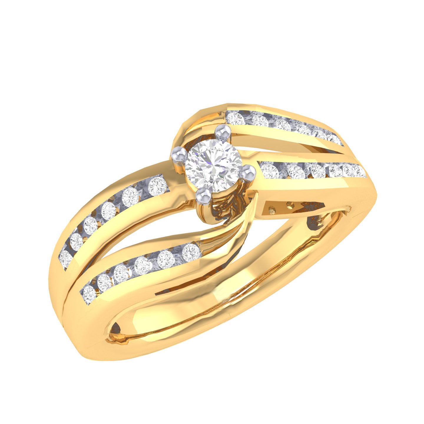 Yellow Gold Plated Sterling Silver Ring