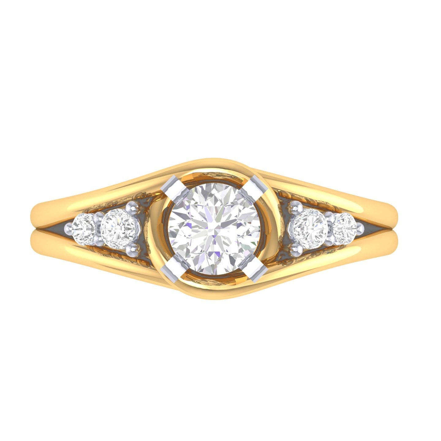 Yellow Gold Plated Sterling Silver Ring