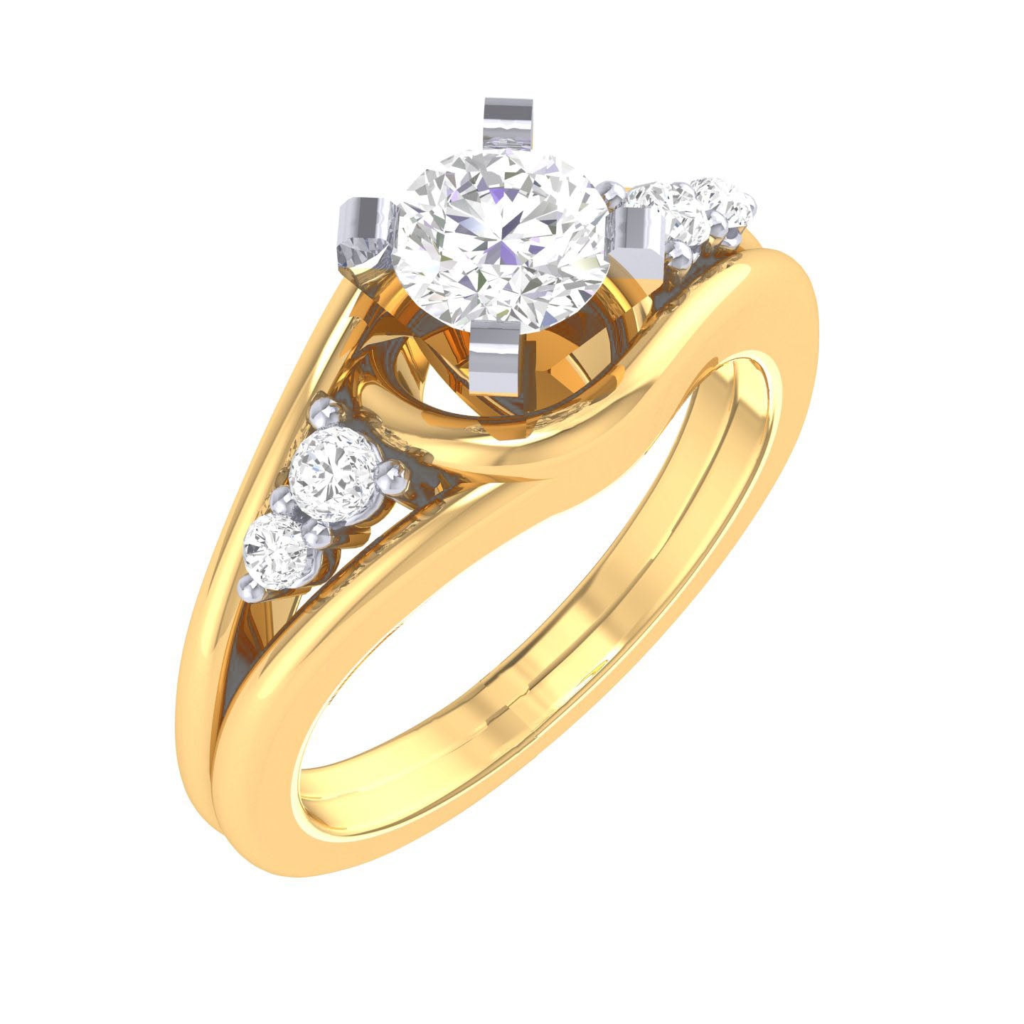 Yellow Gold Plated Sterling Silver Ring