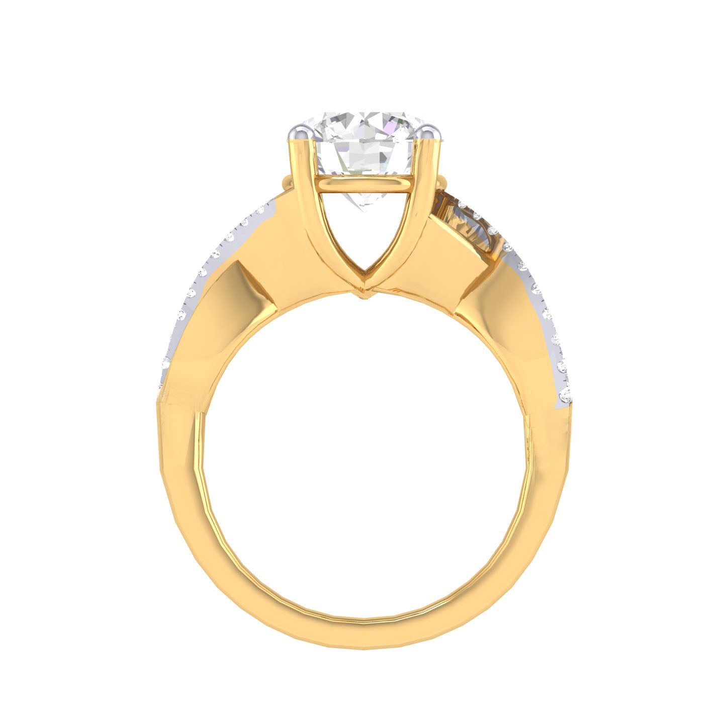 Yellow Gold Plated Sterling Silver Ring