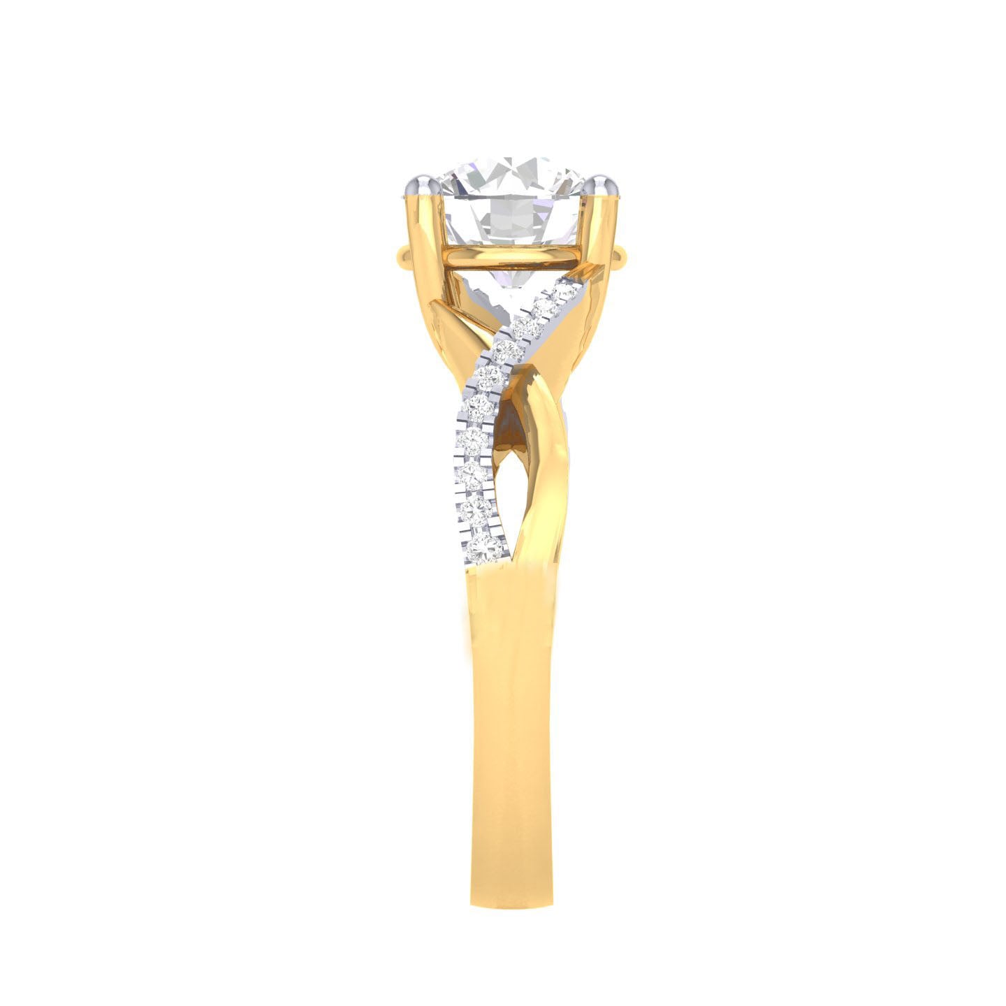 Yellow Gold Plated Sterling Silver Ring