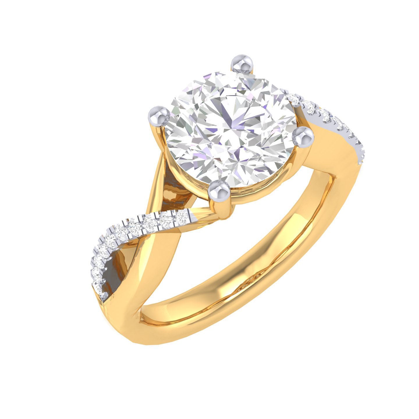 Yellow Gold Plated Sterling Silver Ring