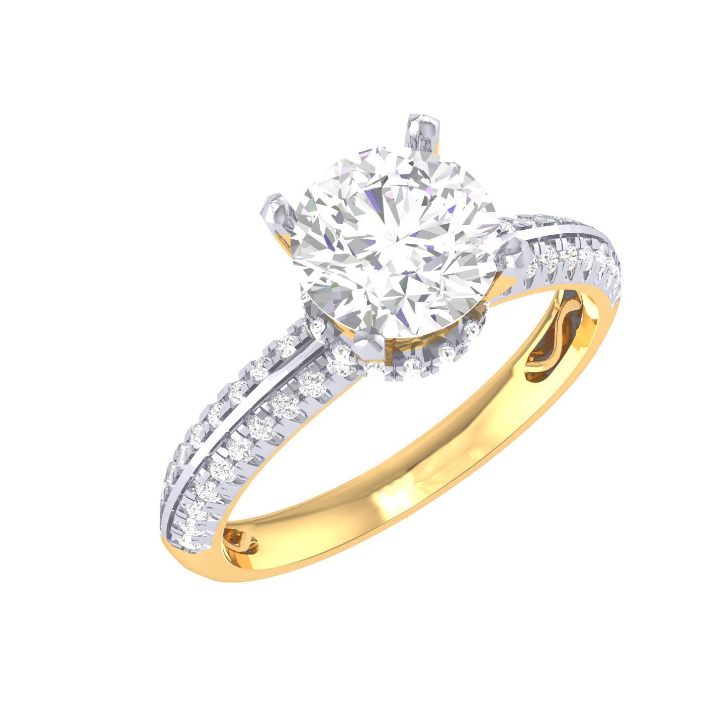 Yellow Gold Plated Sterling Silver Ring