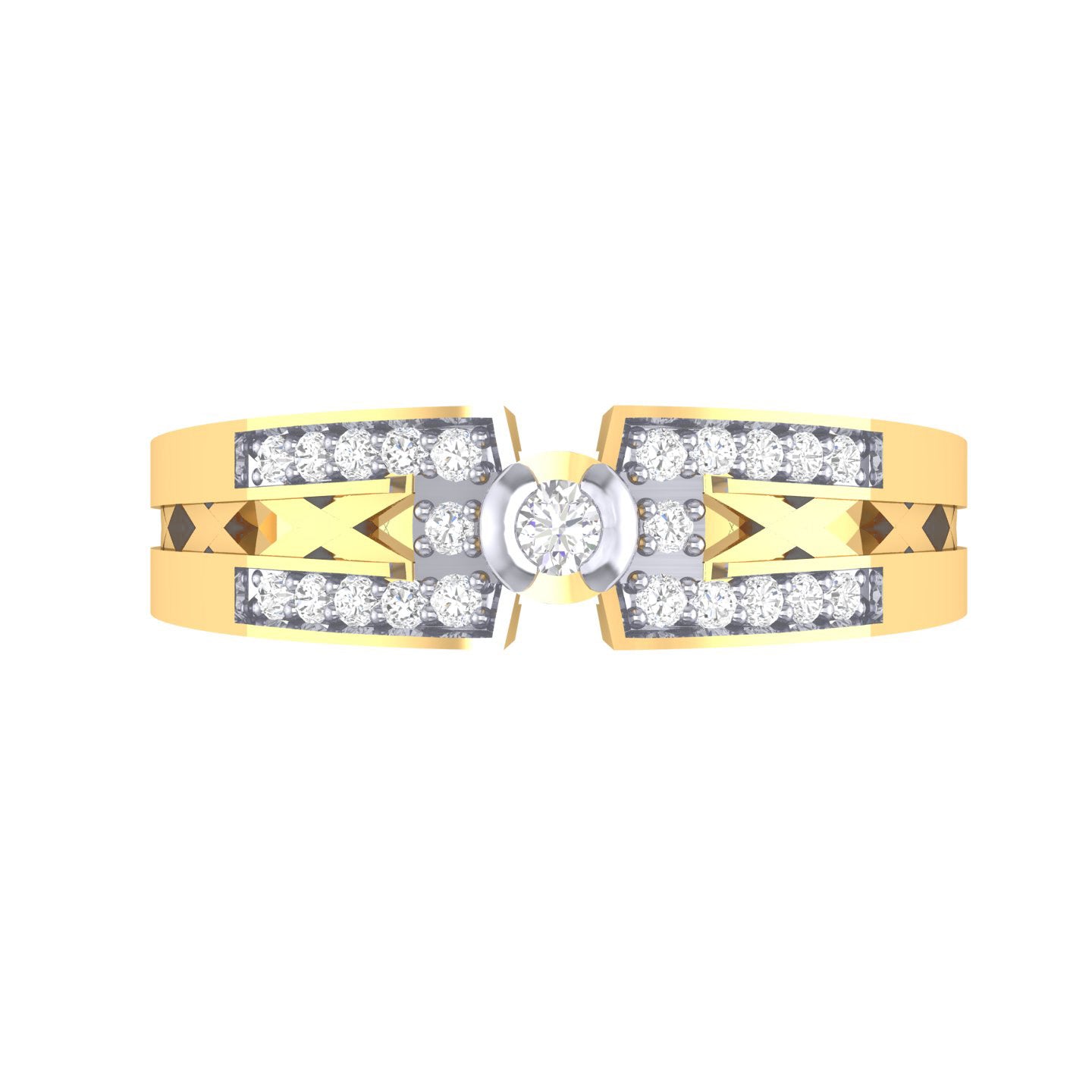 Yellow Gold Plated Sterling Silver Ring