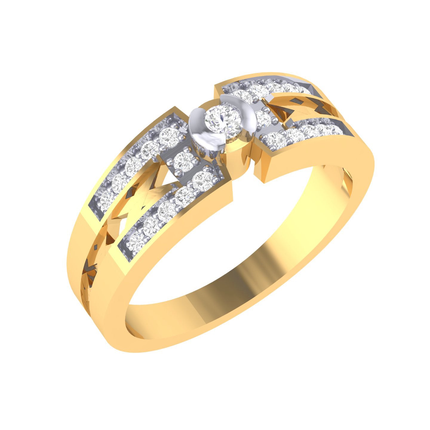Yellow Gold Plated Sterling Silver Ring