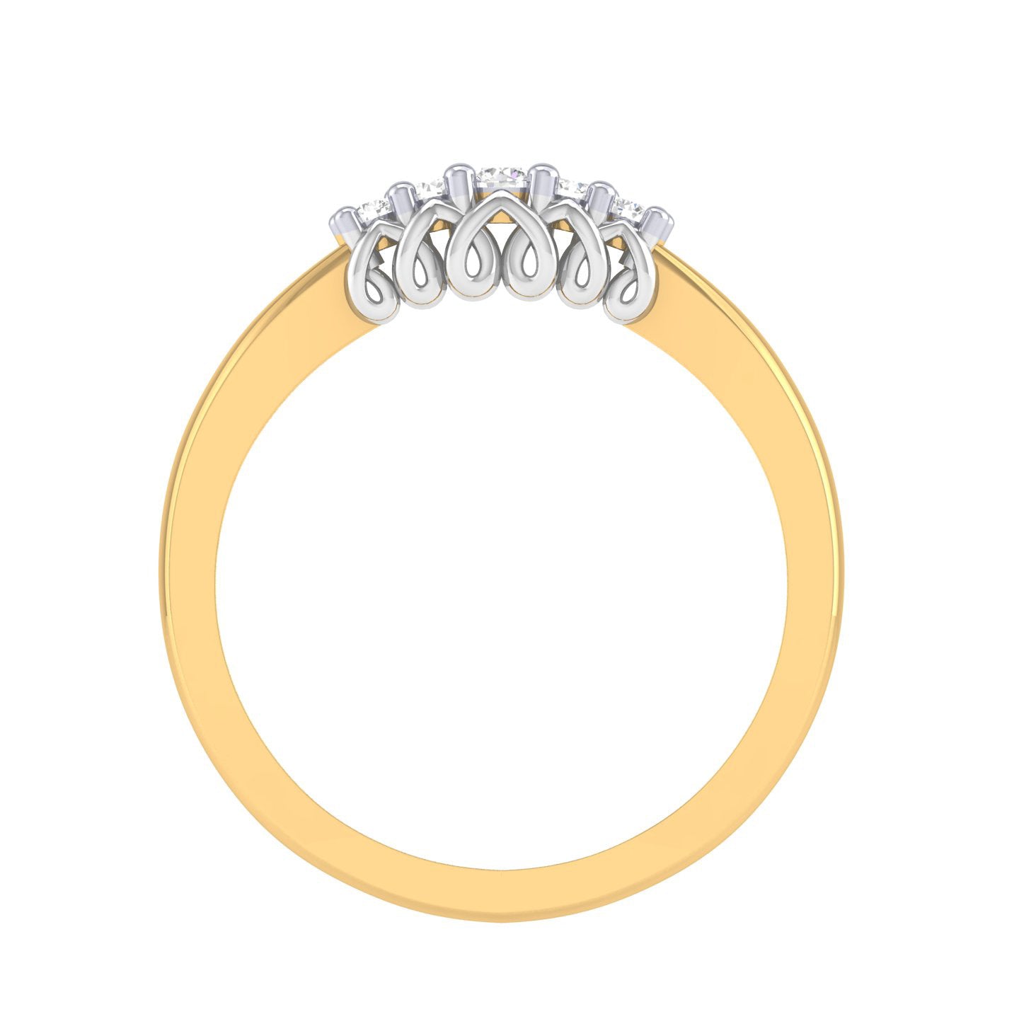 Yellow Gold Plated Sterling Silver Ring