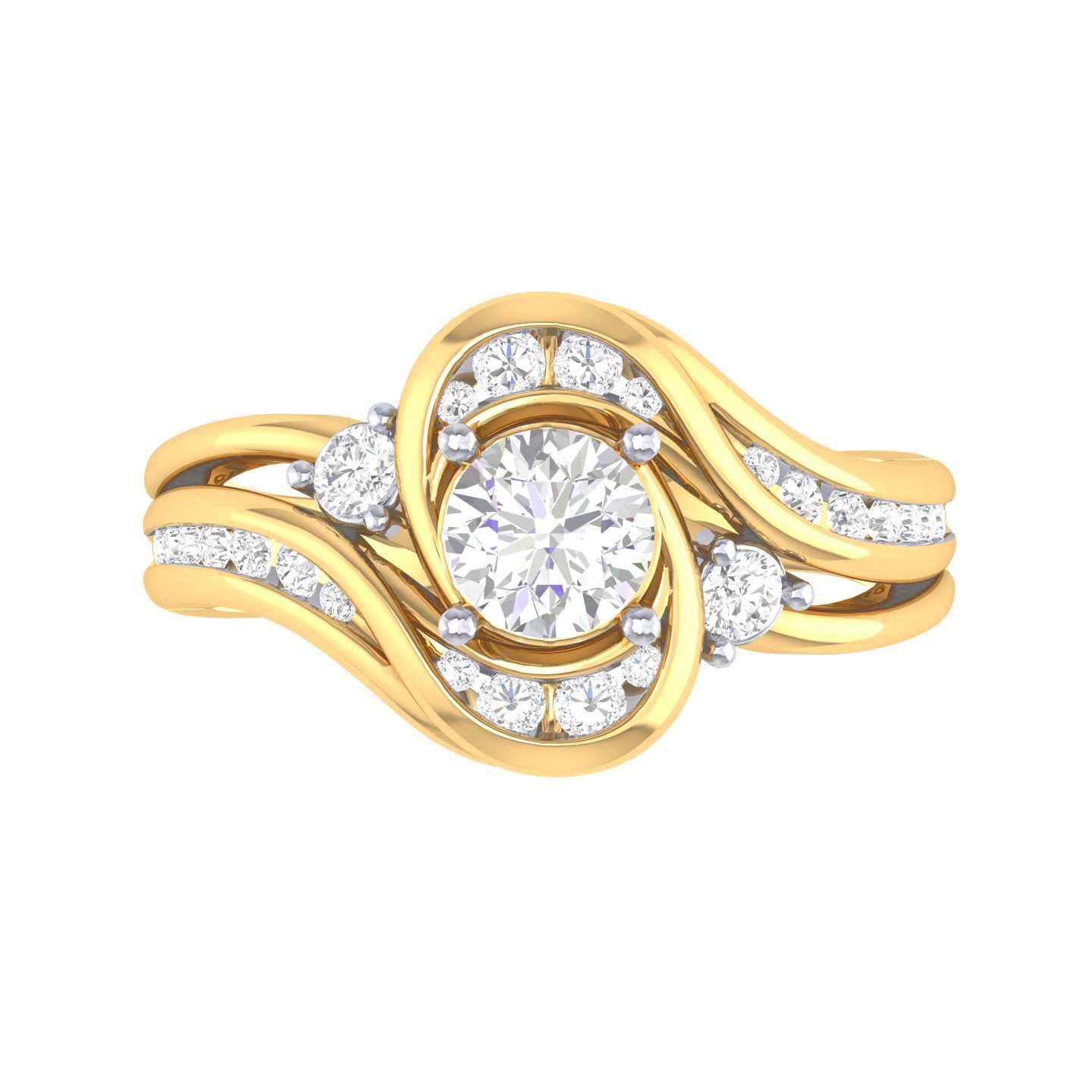 Yellow Gold Plated Sterling Silver Ring