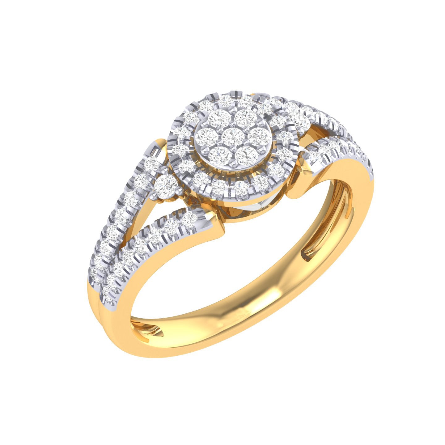 Yellow Gold Plated Sterling Silver Ring