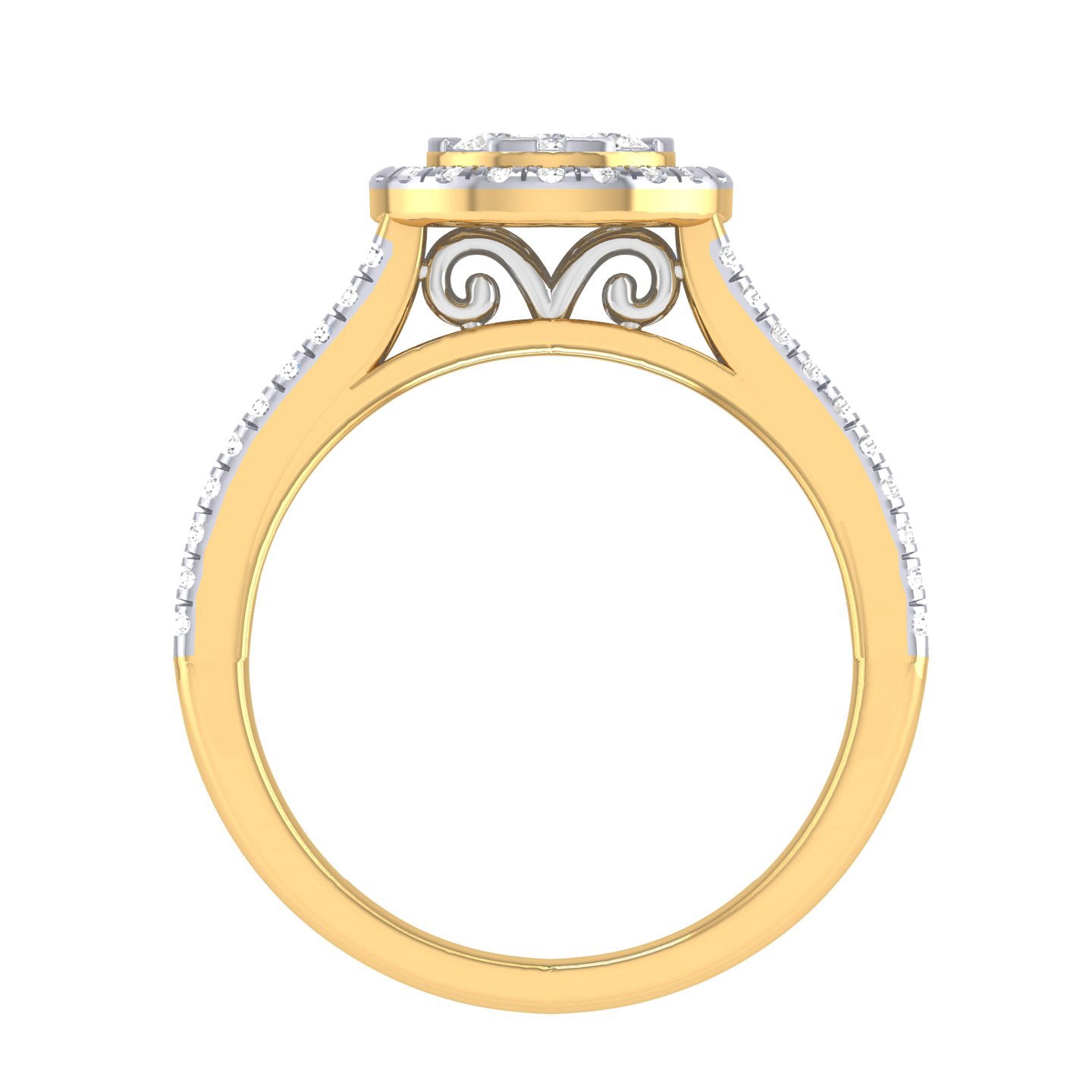 Yellow Gold Plated Sterling Silver Ring