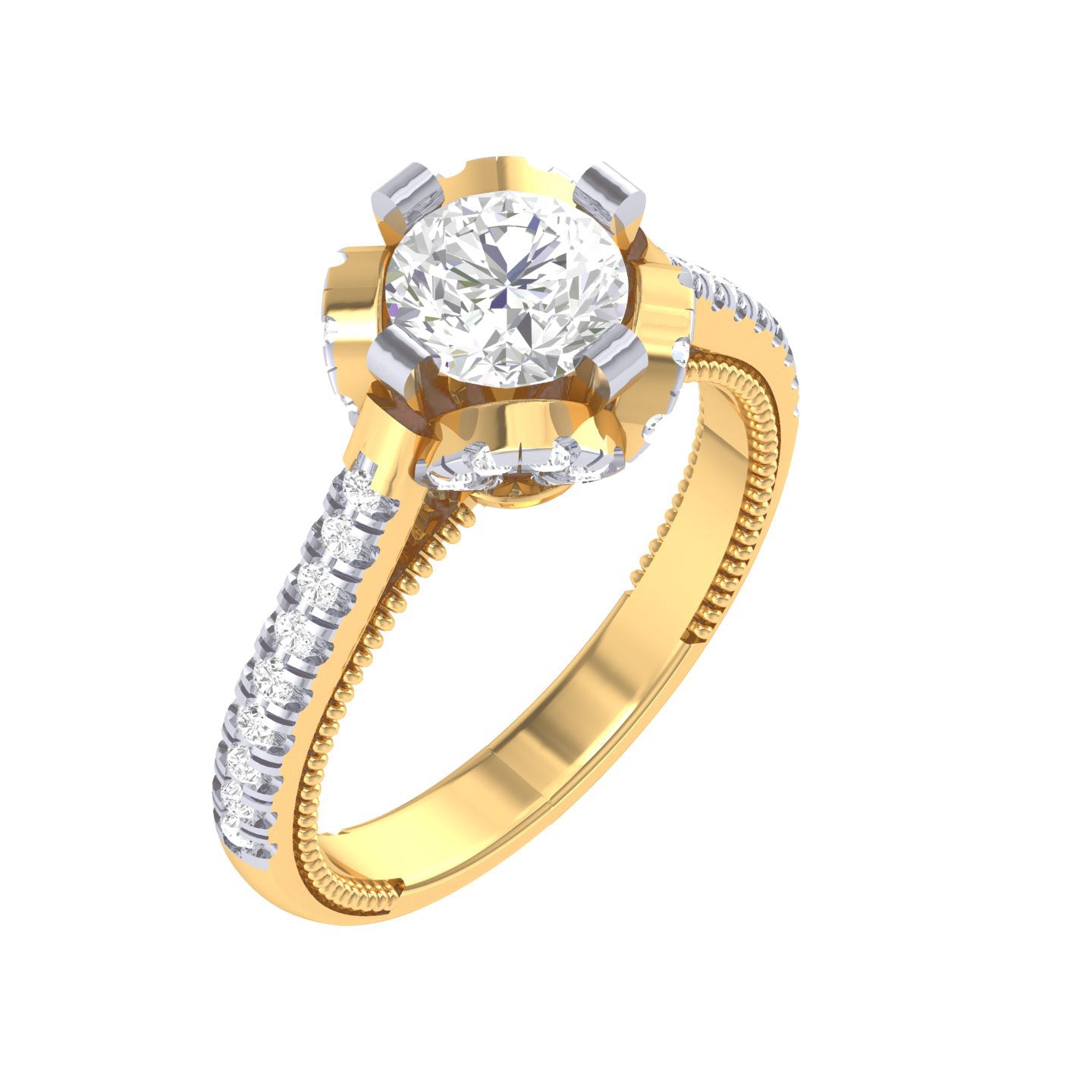 Yellow Gold Plated Sterling Silver Ring