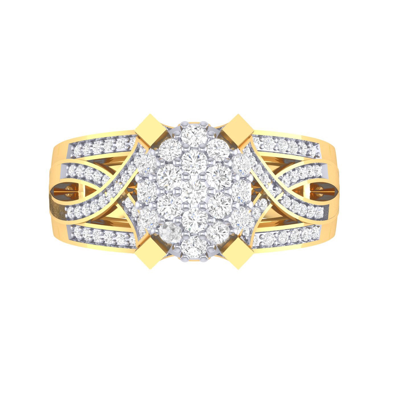 Yellow Gold Plated Sterling Silver Ring