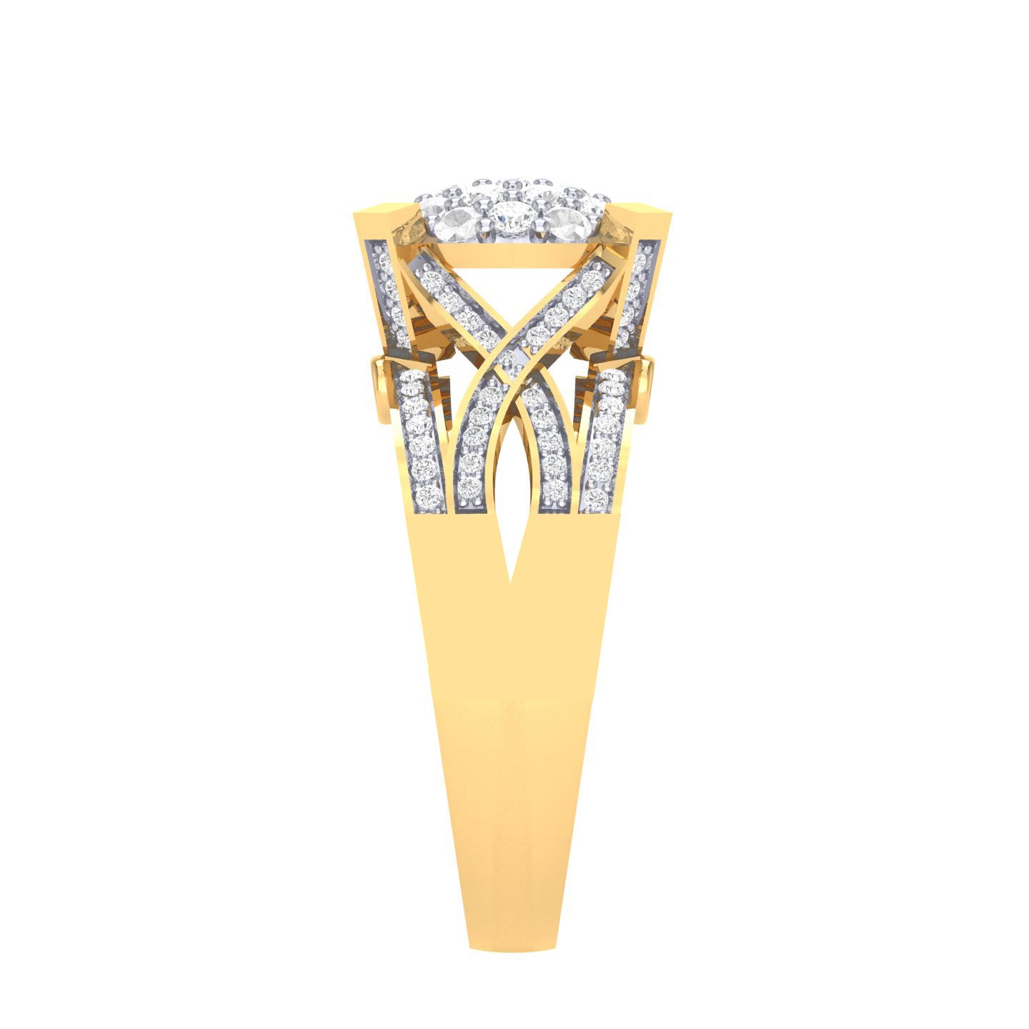 Yellow Gold Plated Sterling Silver Ring