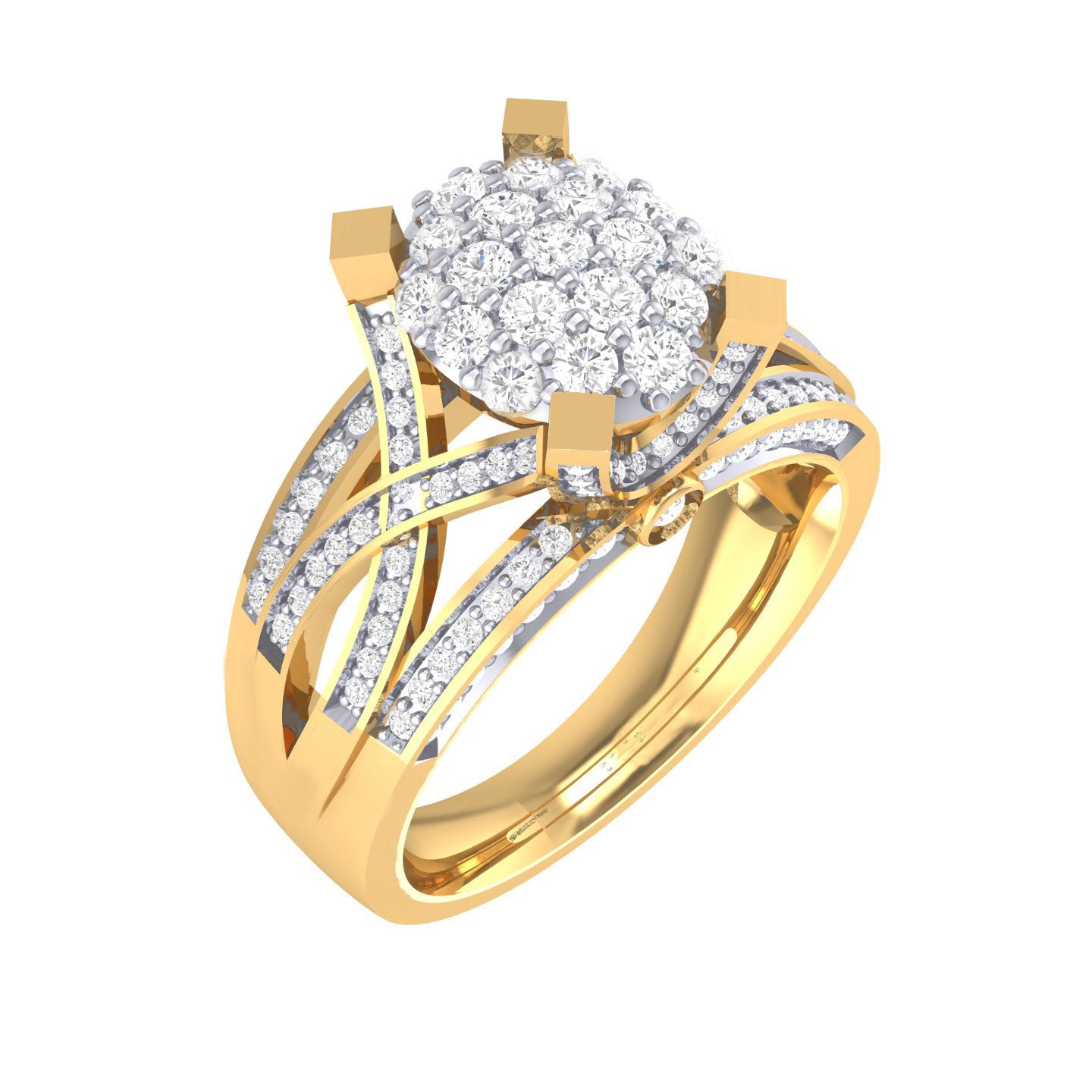Yellow Gold Plated Sterling Silver Ring