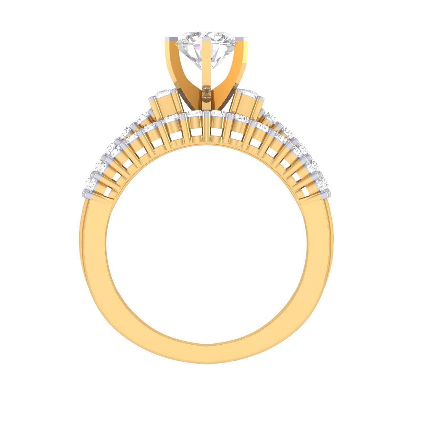 Yellow Gold Plated Sterling Silver Ring