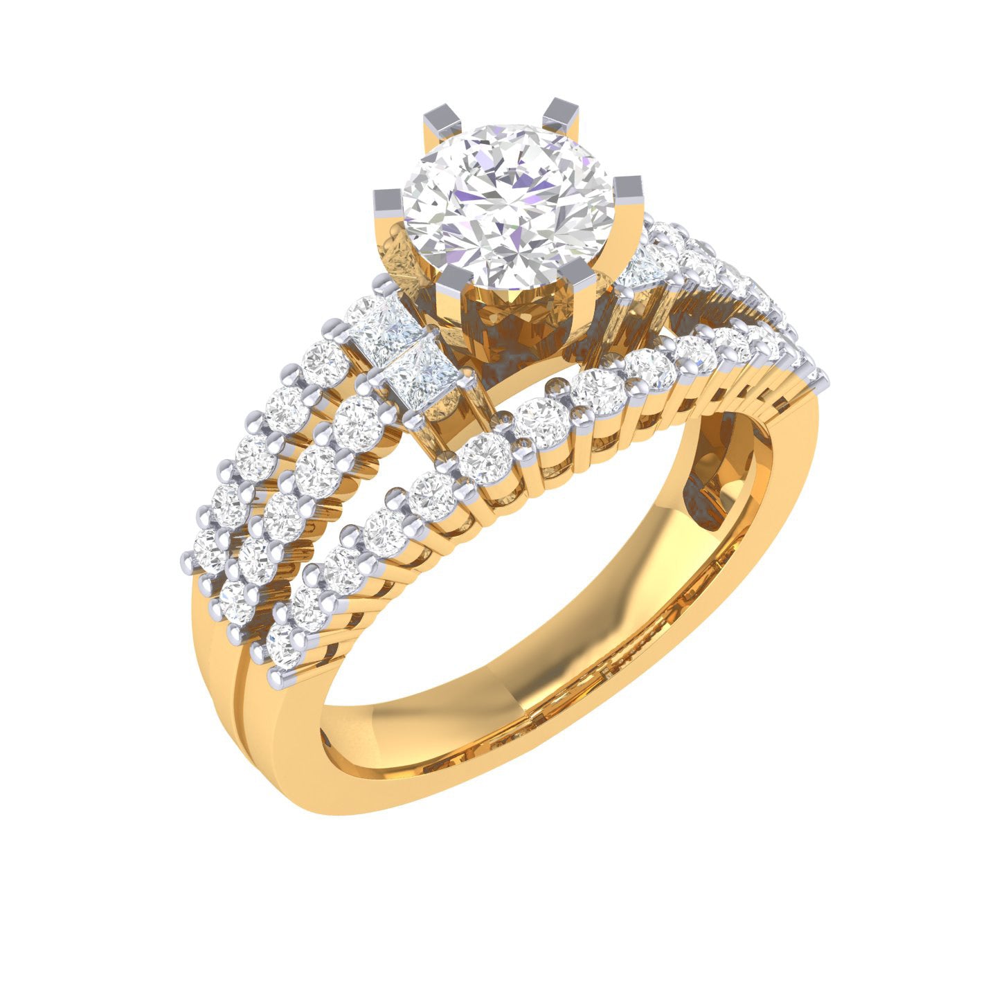 Yellow Gold Plated Sterling Silver Ring