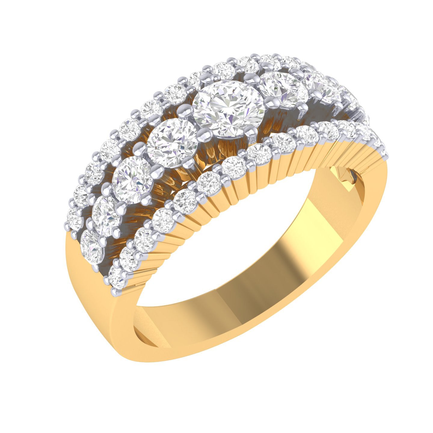 Yellow Gold Plated Sterling Silver Ring