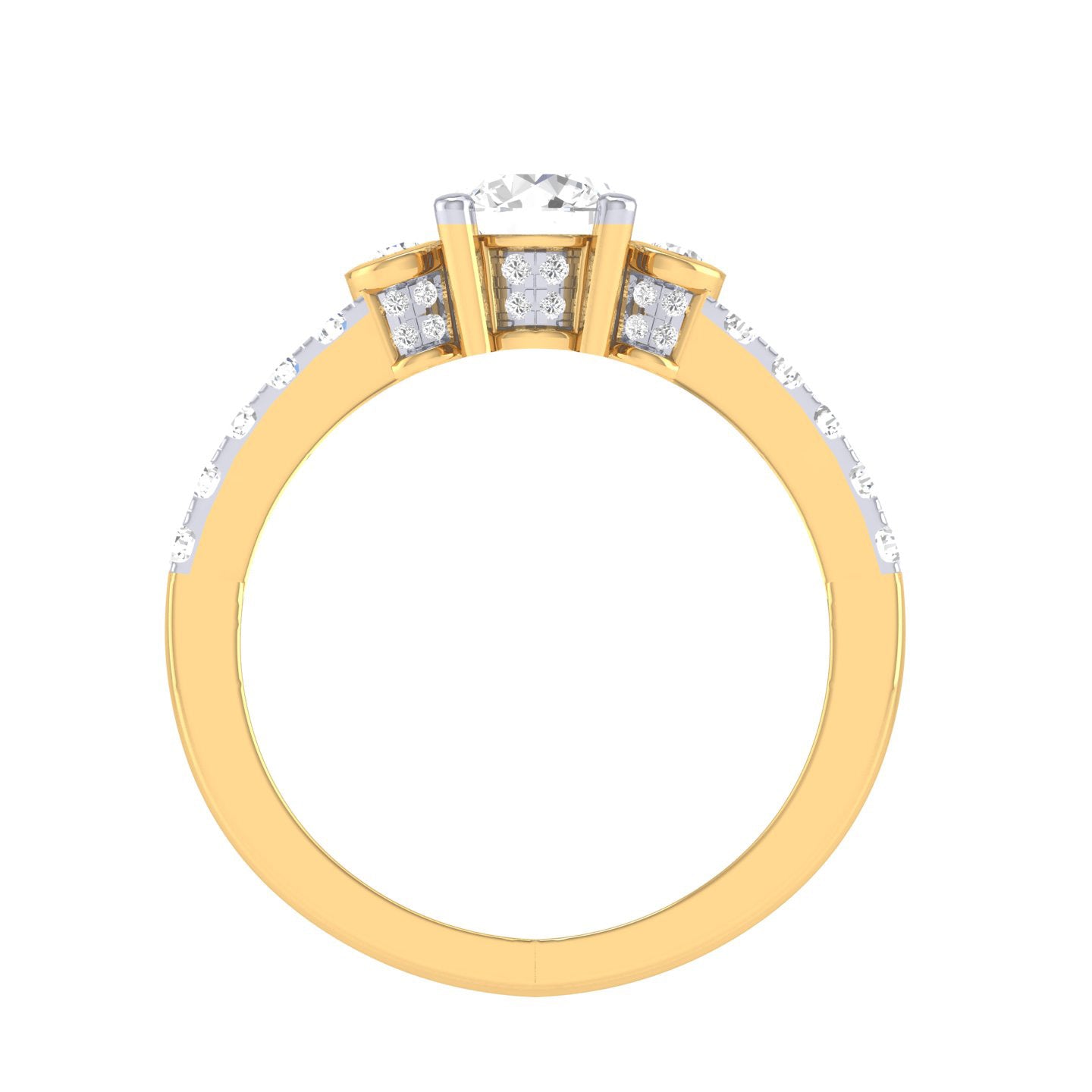 Yellow Gold Plated Sterling Silver Ring