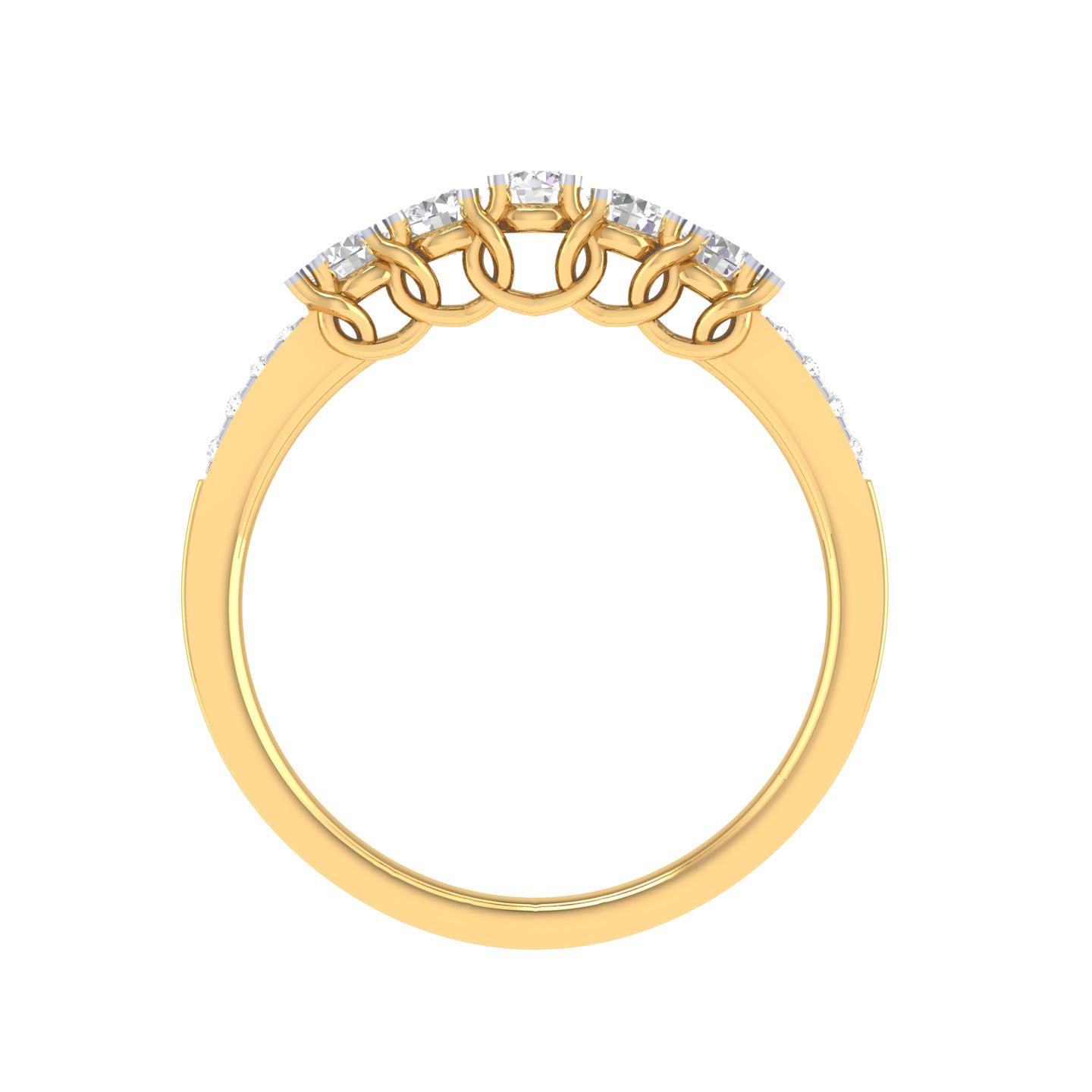 Yellow Gold Plated Sterling Silver Ring