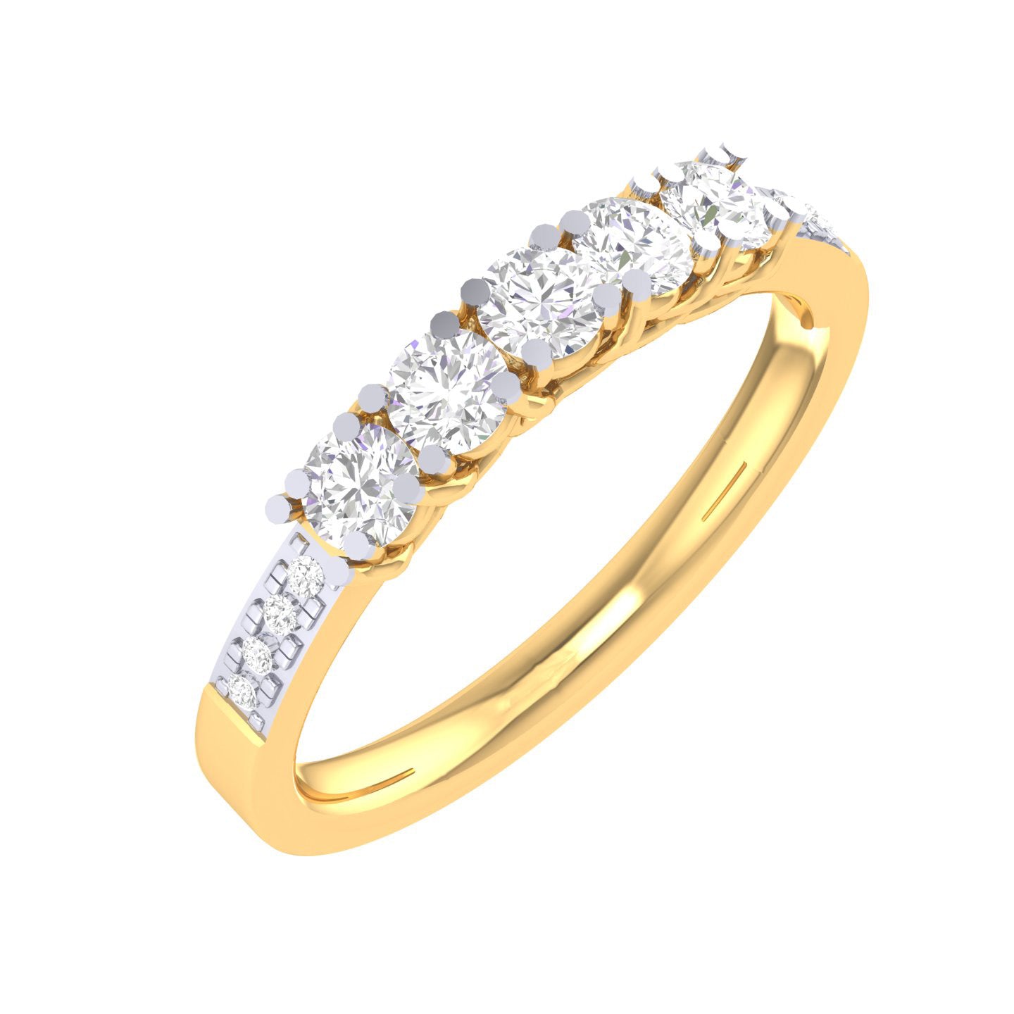 Yellow Gold Plated Sterling Silver Ring