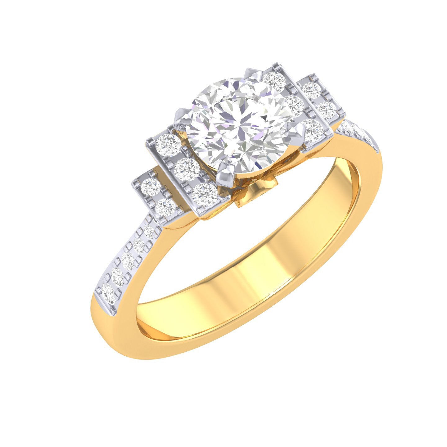 Yellow Gold Plated Sterling Silver Ring