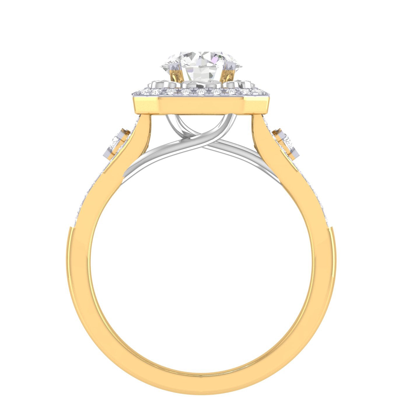 Yellow Gold Plated Sterling Silver Ring
