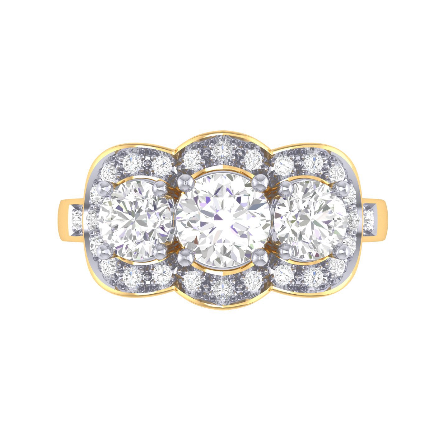 Yellow Gold Plated Sterling Silver Ring