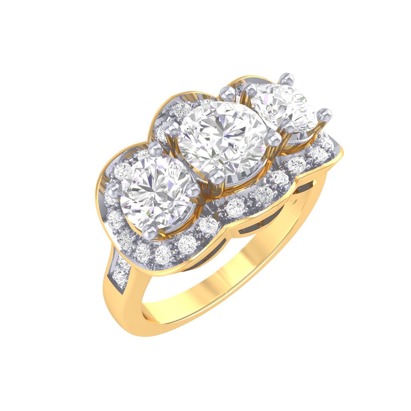 Yellow Gold Plated Sterling Silver Ring