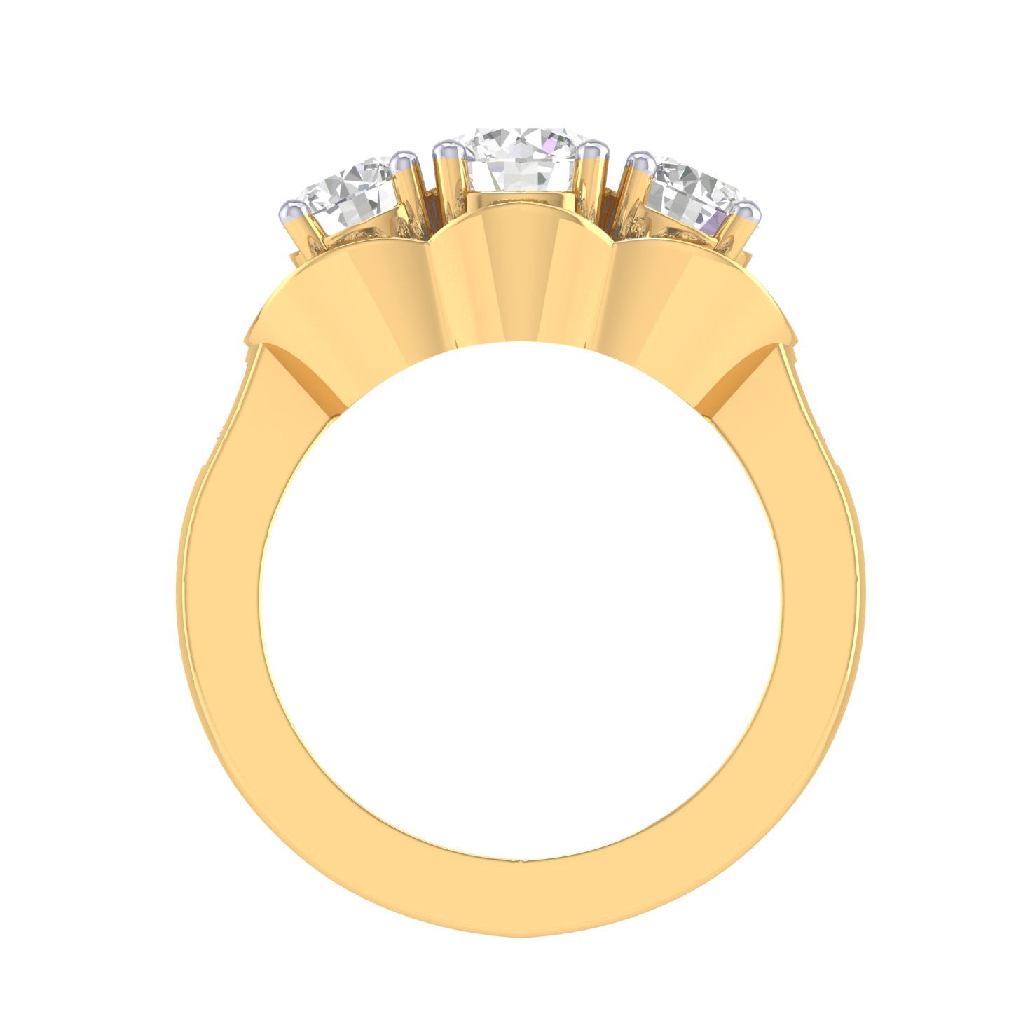 Yellow Gold Plated Sterling Silver Ring