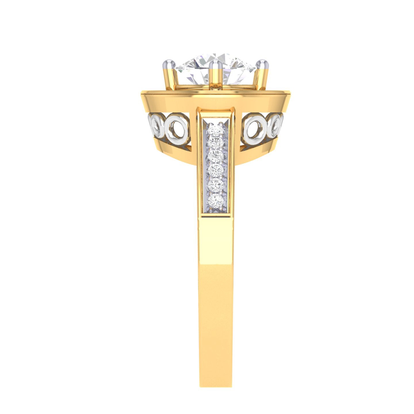 Yellow Gold Plated Sterling Silver Ring