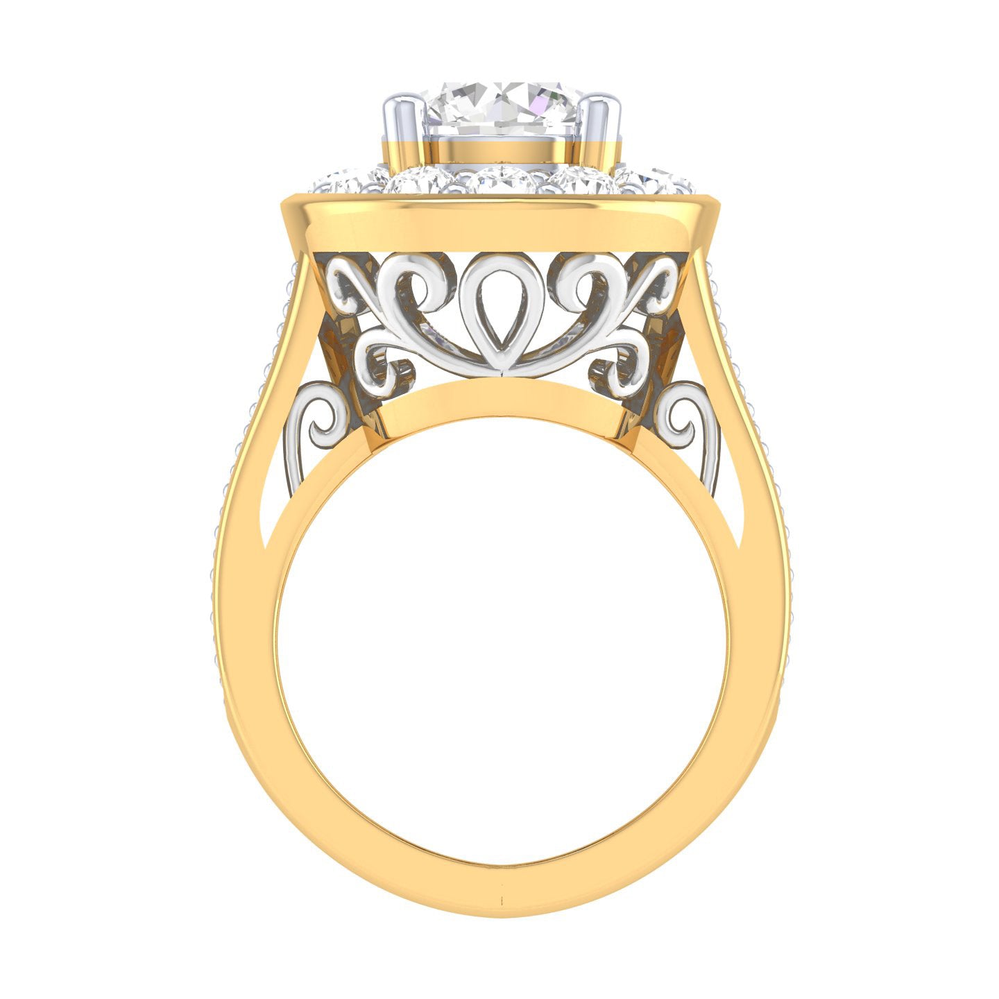 Yellow Gold Plated Sterling Silver Ring