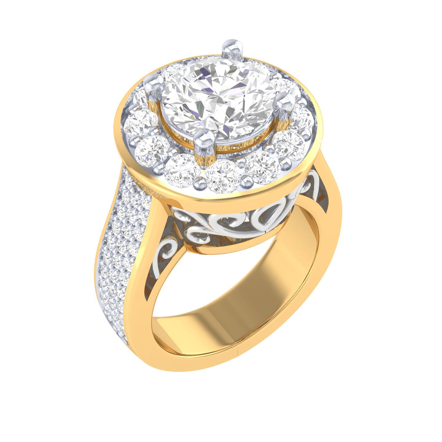 Yellow Gold Plated Sterling Silver Ring