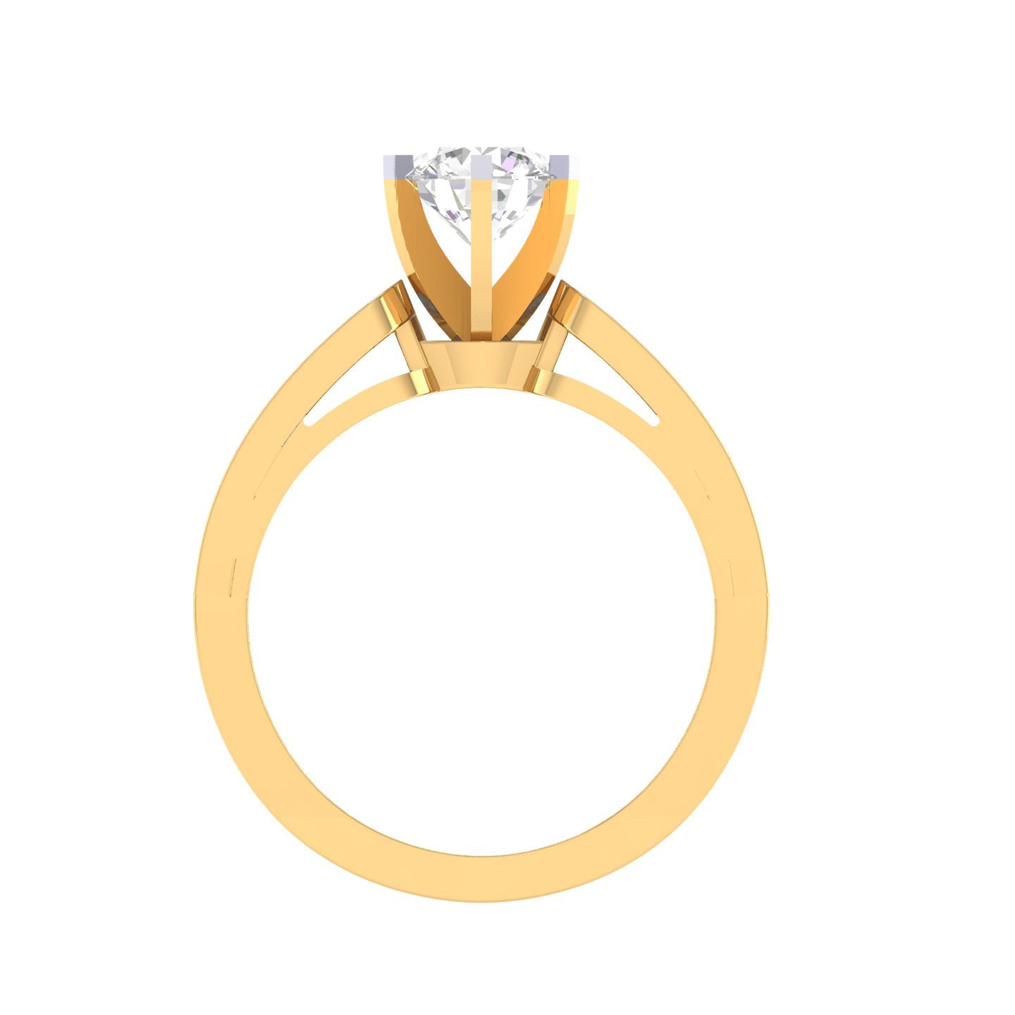 Yellow Gold Plated Sterling Silver Ring
