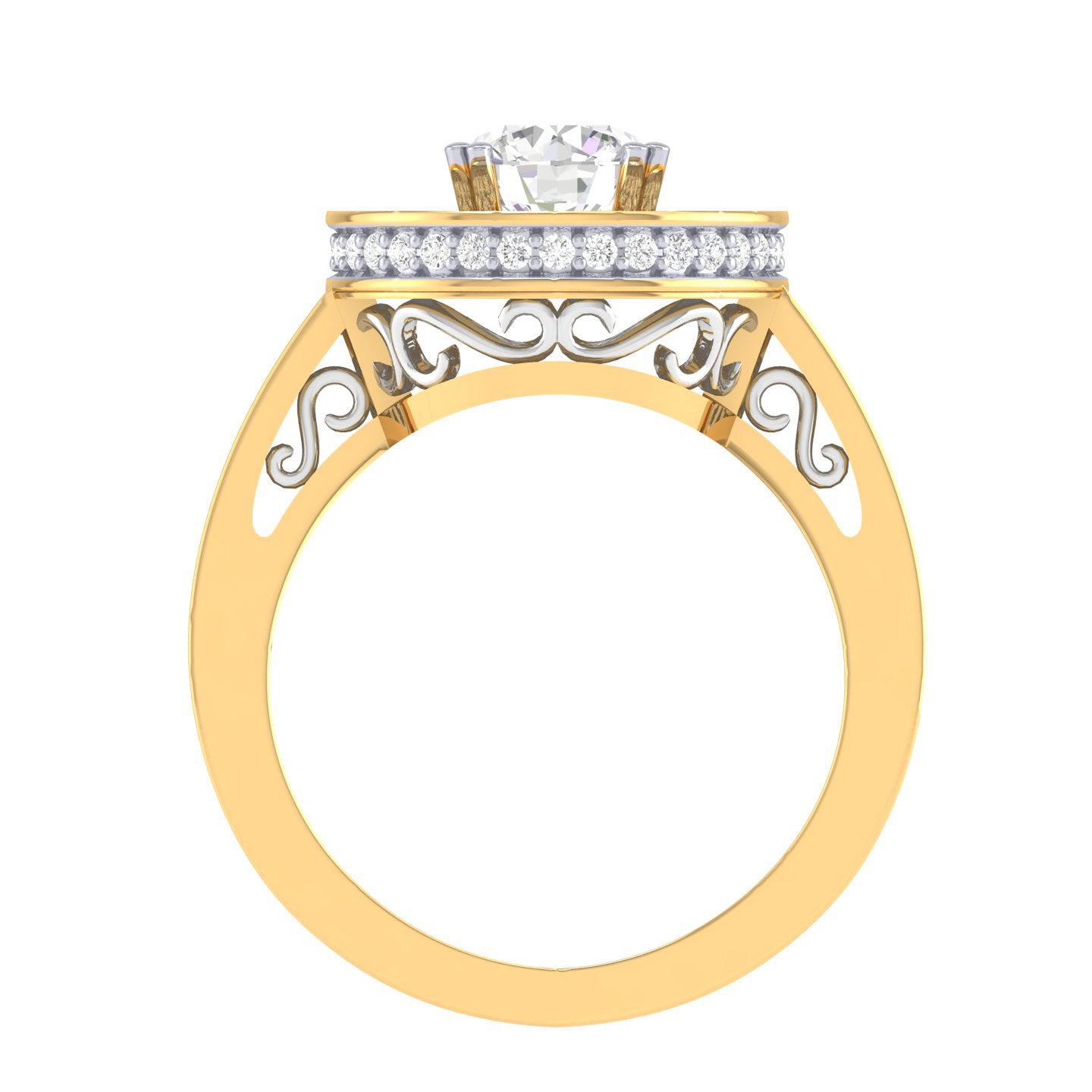 Yellow Gold Plated Sterling Silver Ring