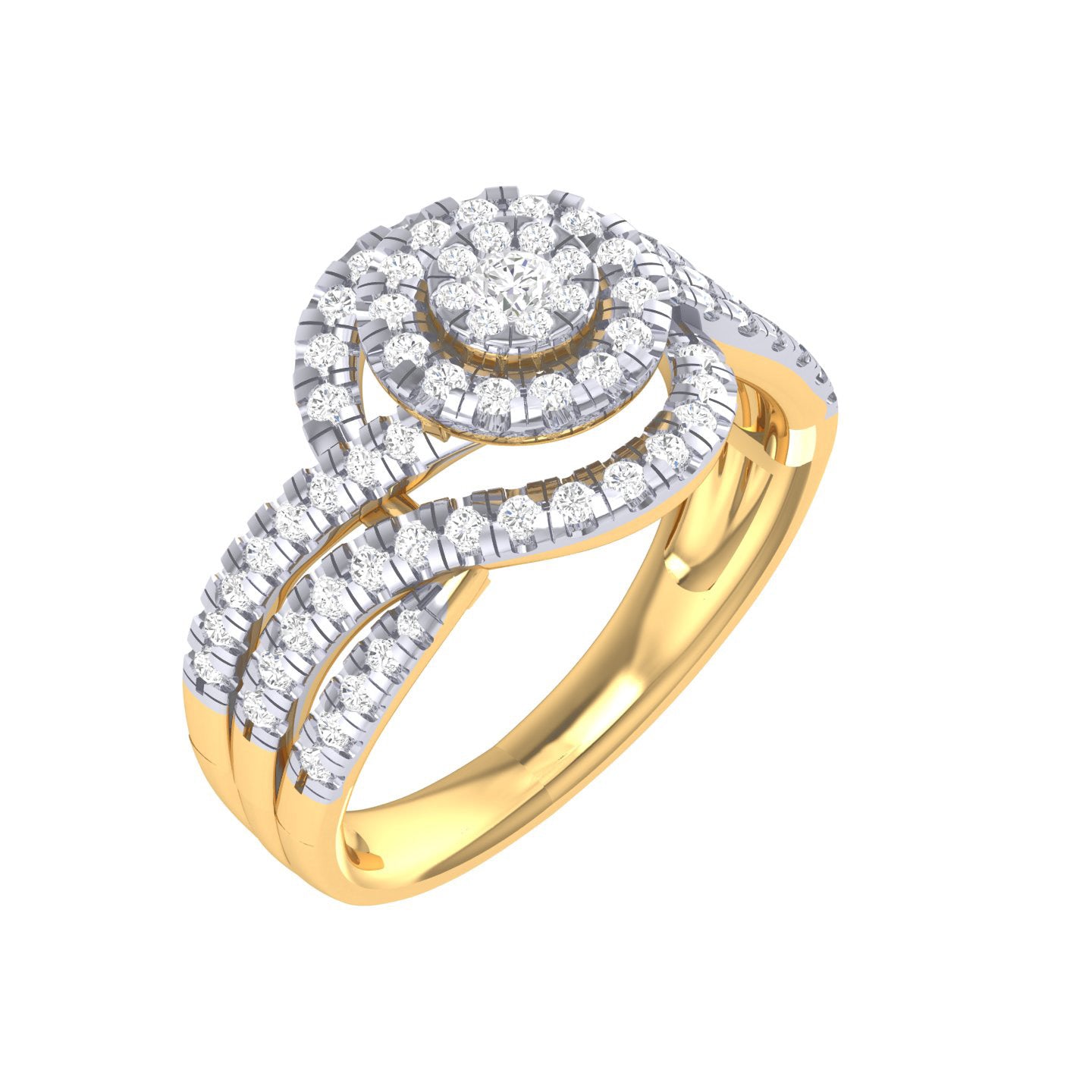 Yellow Gold Plated Sterling Silver Ring