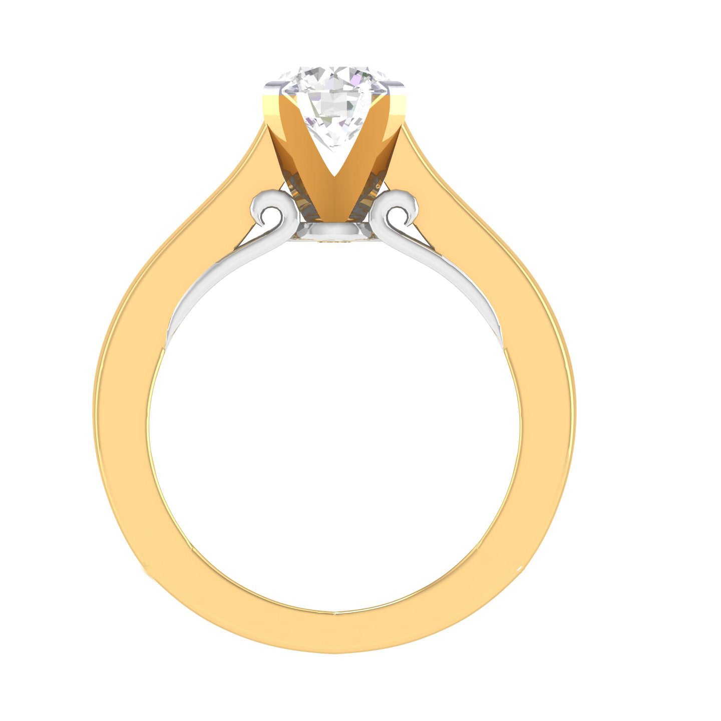 Yellow Gold Plated Sterling Silver Ring