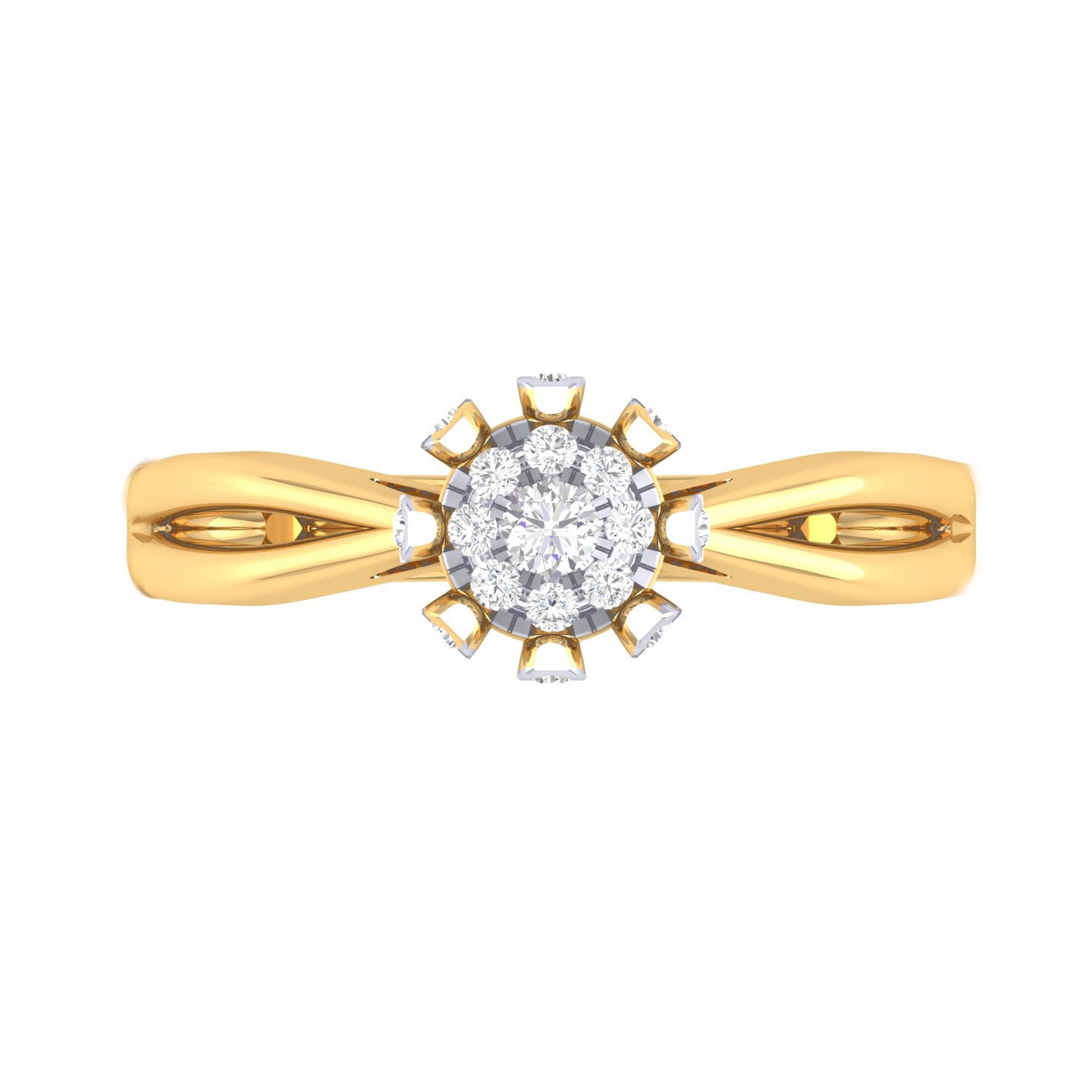 Yellow Gold Plated Sterling Silver Ring