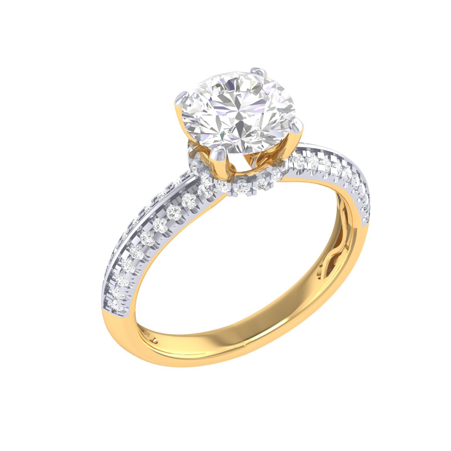 Yellow Gold Plated Sterling Silver Ring